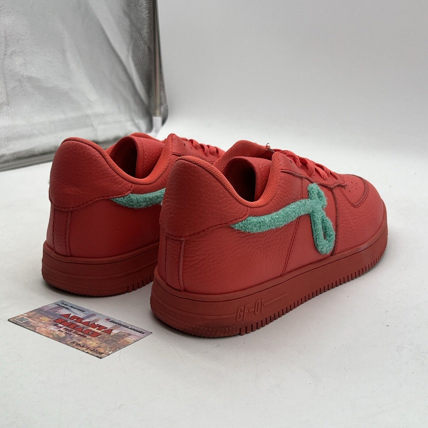 Size 11 - John Geiger GF-01 Peach Teal Chenille Banned Sneaker
