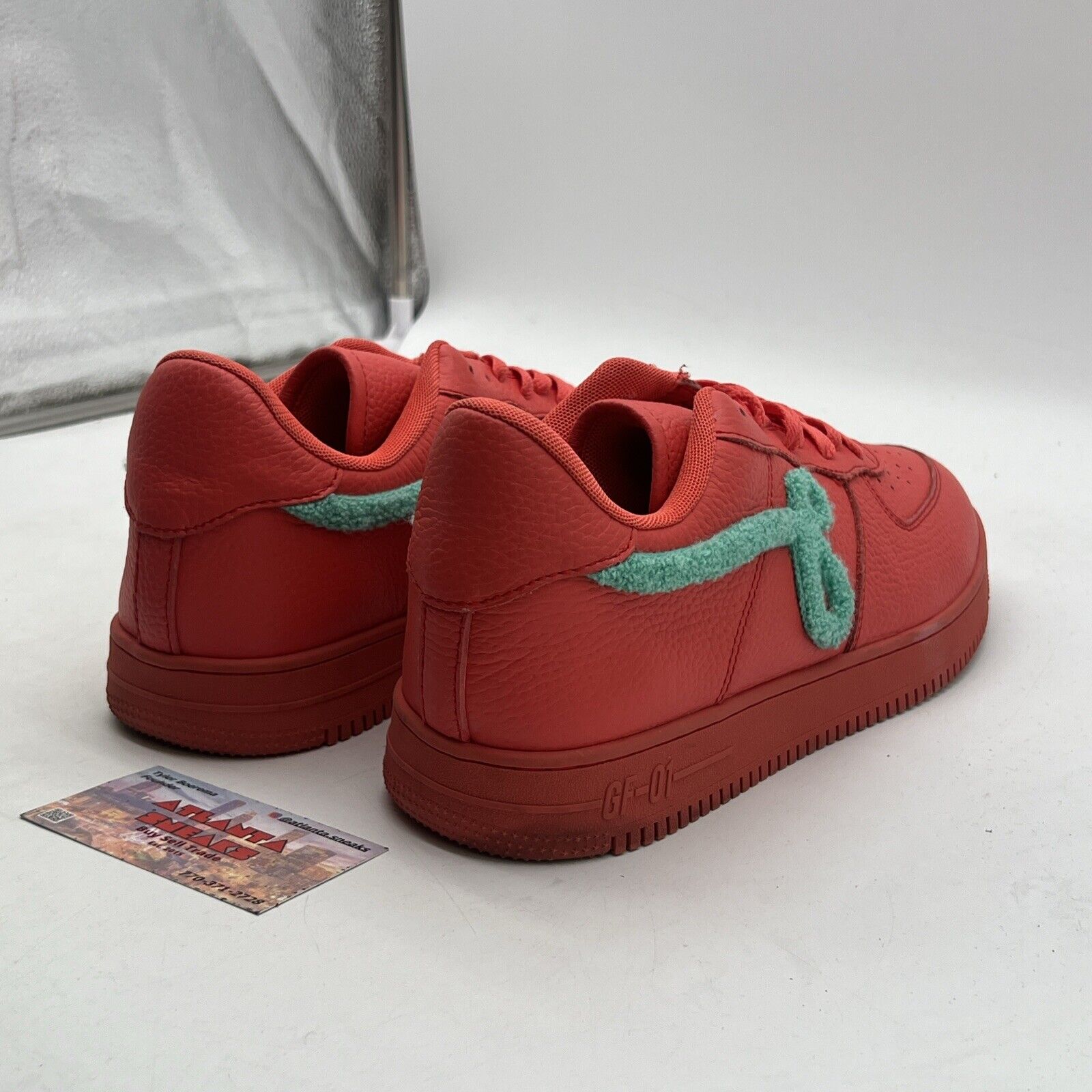 Size 11 - John Geiger GF-01 Peach Teal Chenille Banned Sneaker
