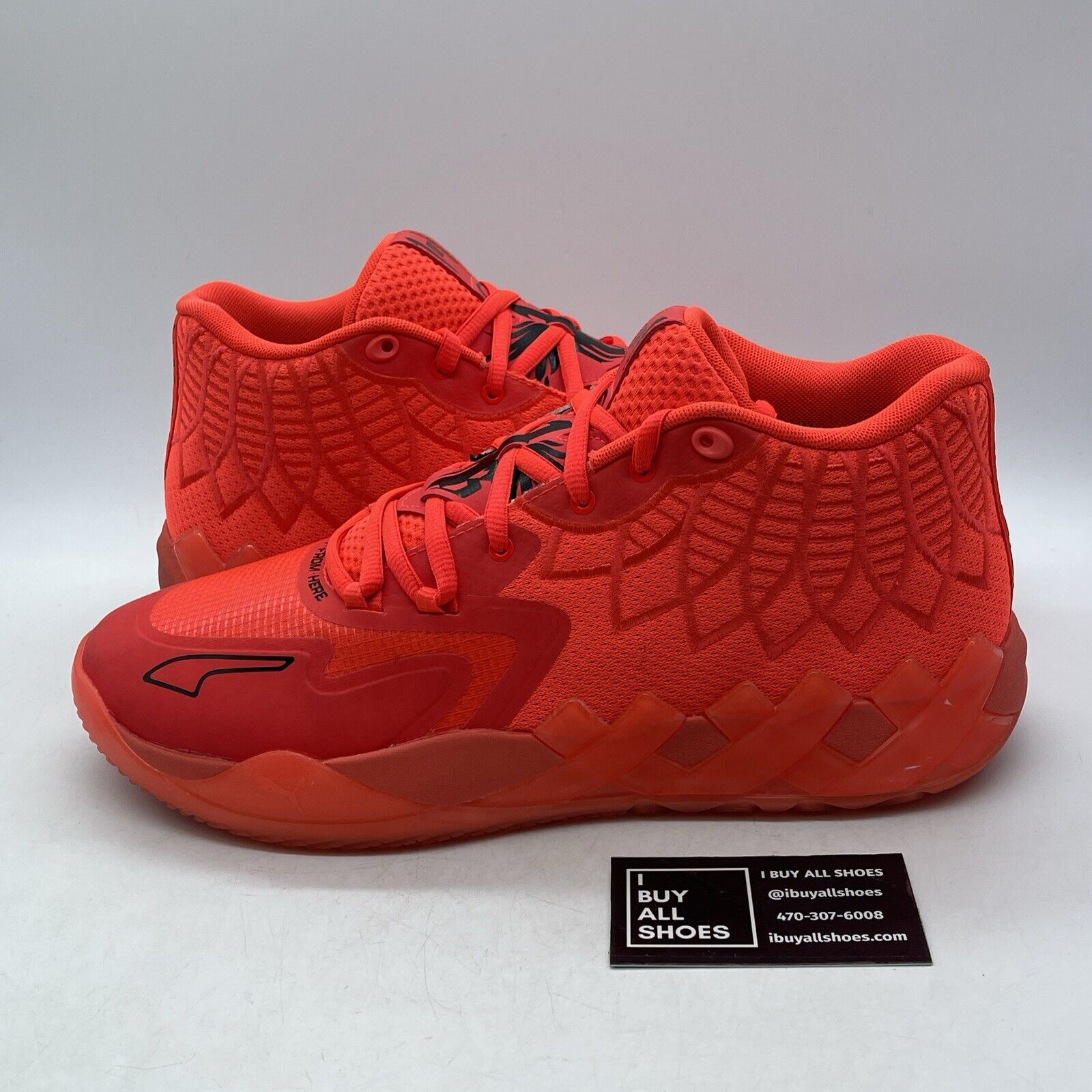 Size 12 - PUMA MB.01 Not From Here Orange Black Suede Leather (377237-02)