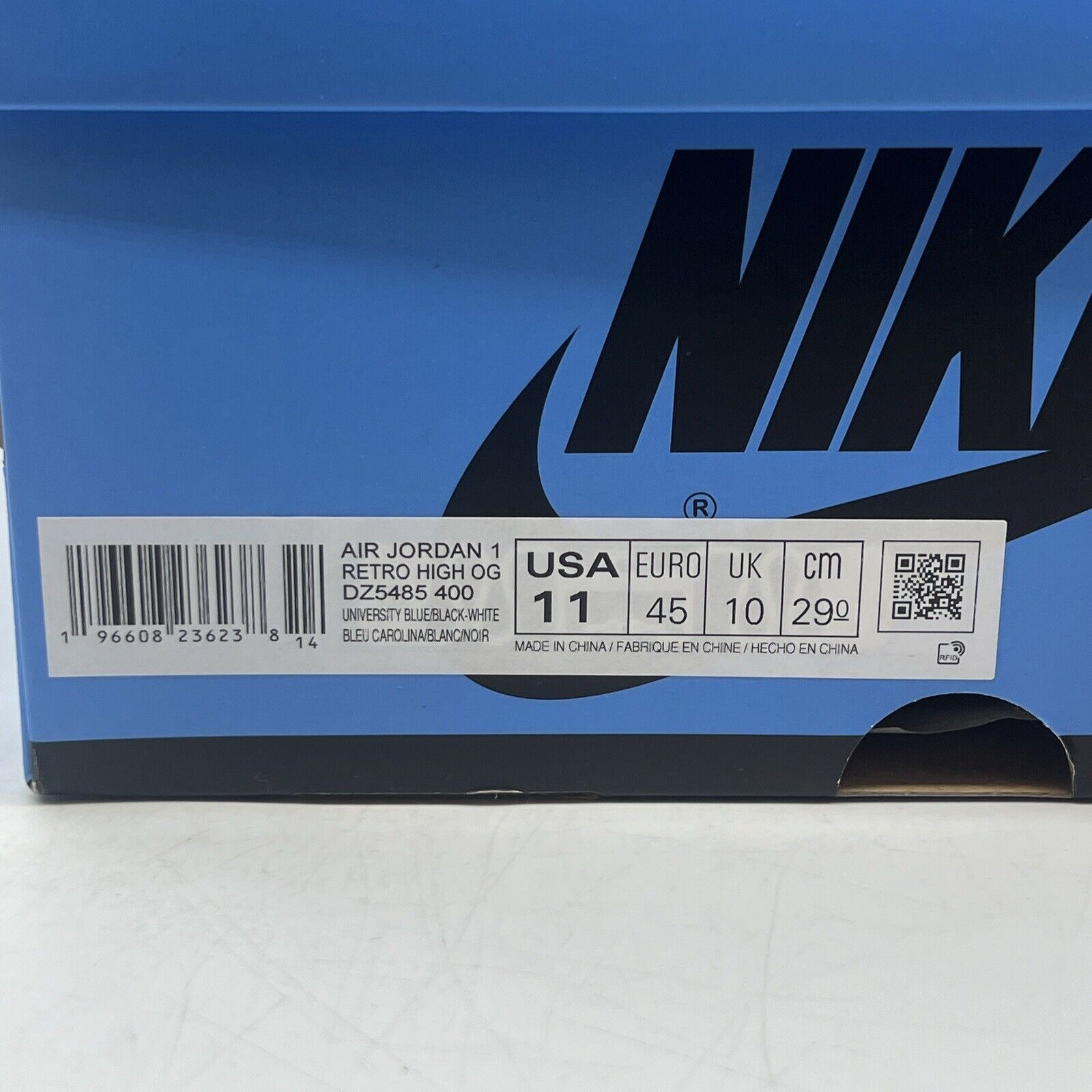 Size 11 - Jordan 1 Retro OG High UNC Toe Brand New Og All