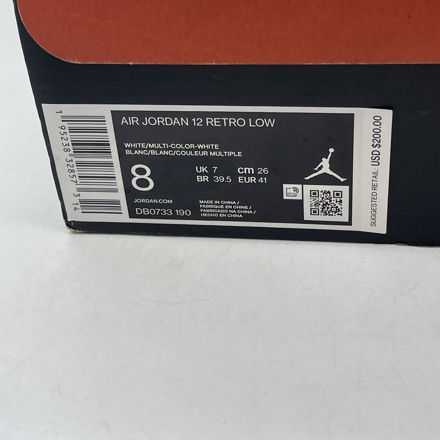 Size 8 - Air Jordan 12 Retro Low Easter White Leather (DB0733-190)