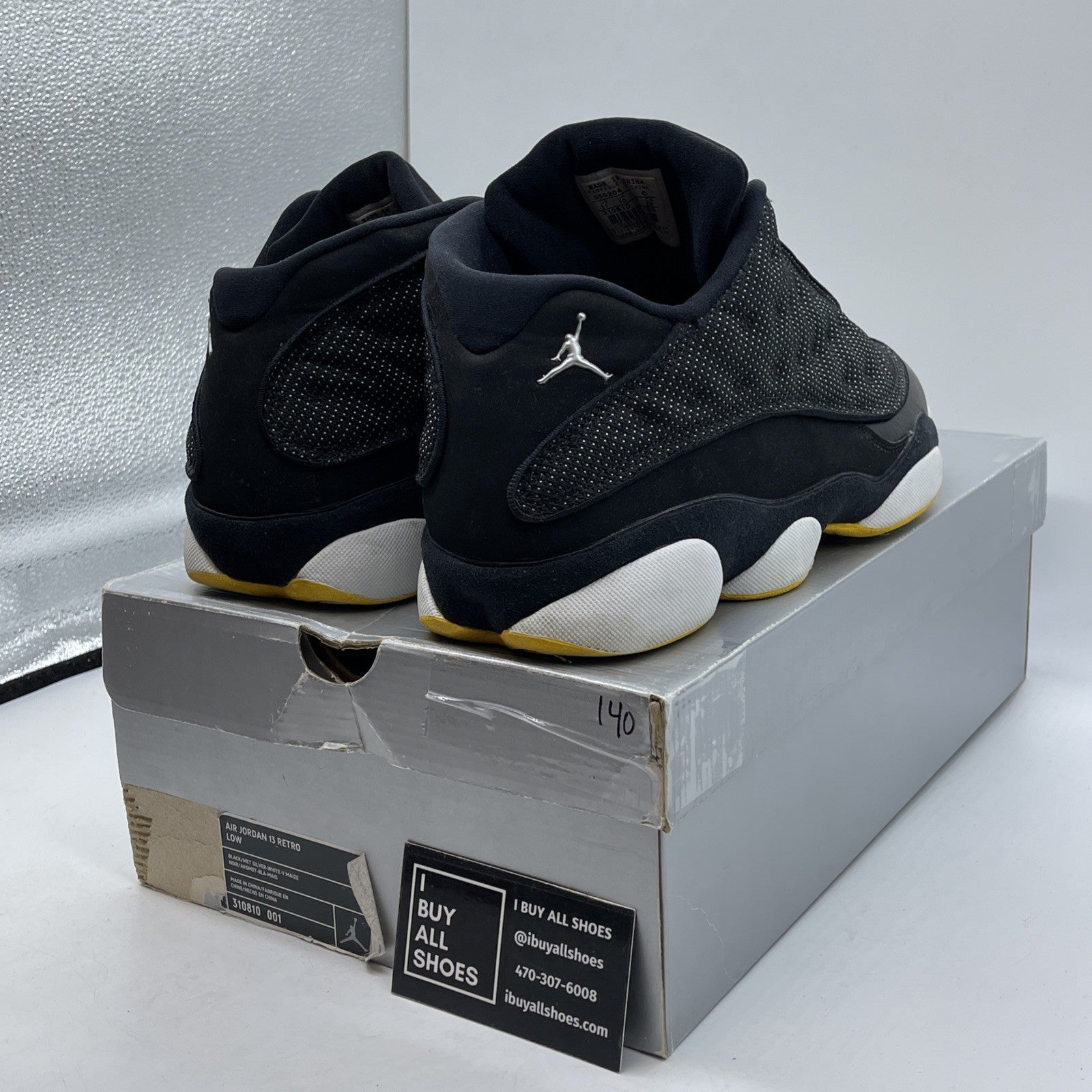 Size 11 - Air Jordan 13 Retro Low Black Varsity Maize Suede (310810-001)