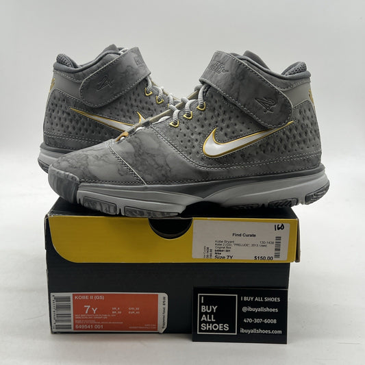 Size 7Y - NIKE KOBE II 2 (GS) "PRELUDE" WOLF GREY (649541-001)