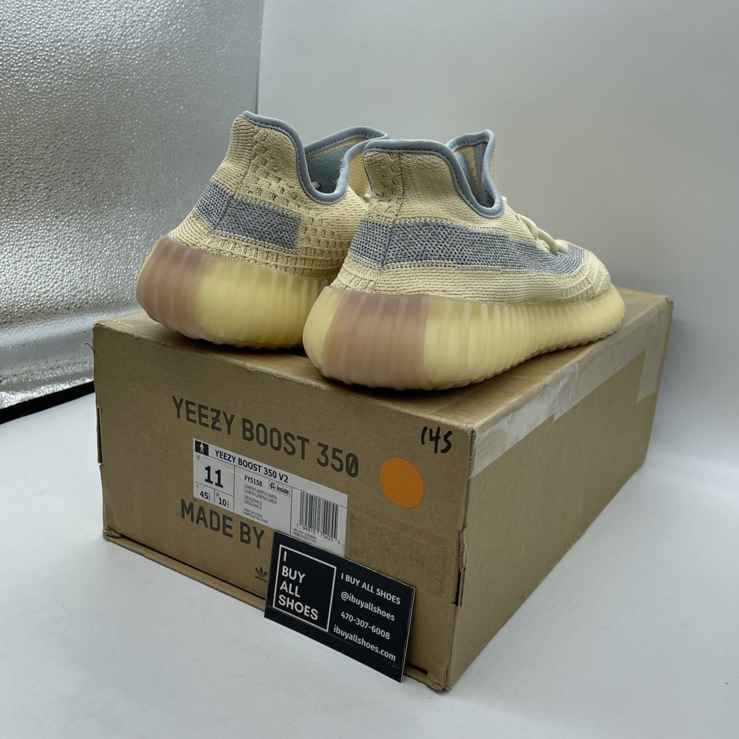 Size 11 - adidas Yeezy Boost 350 V2 Linen Yellow Grey Suede (FY5158)