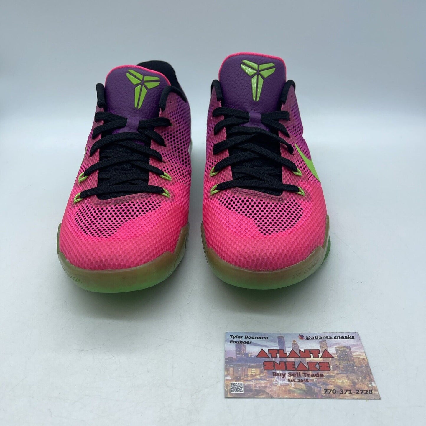 Size 9 - Nike Kobe 11 Mambacurial Pink Purple Green Black White (836183-635)