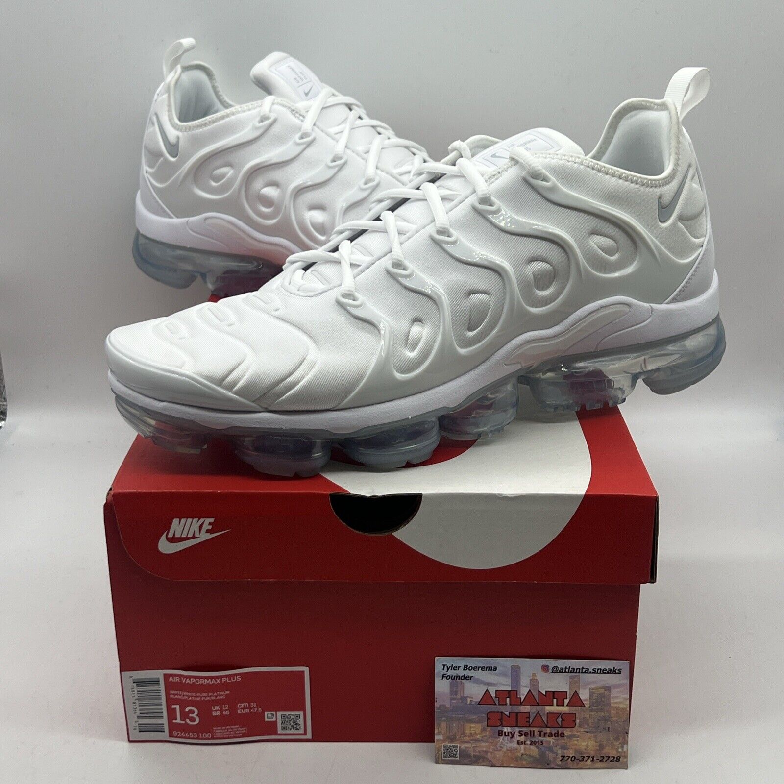 Size 13 - Nike Air VaporMax Plus White Brand New Og All