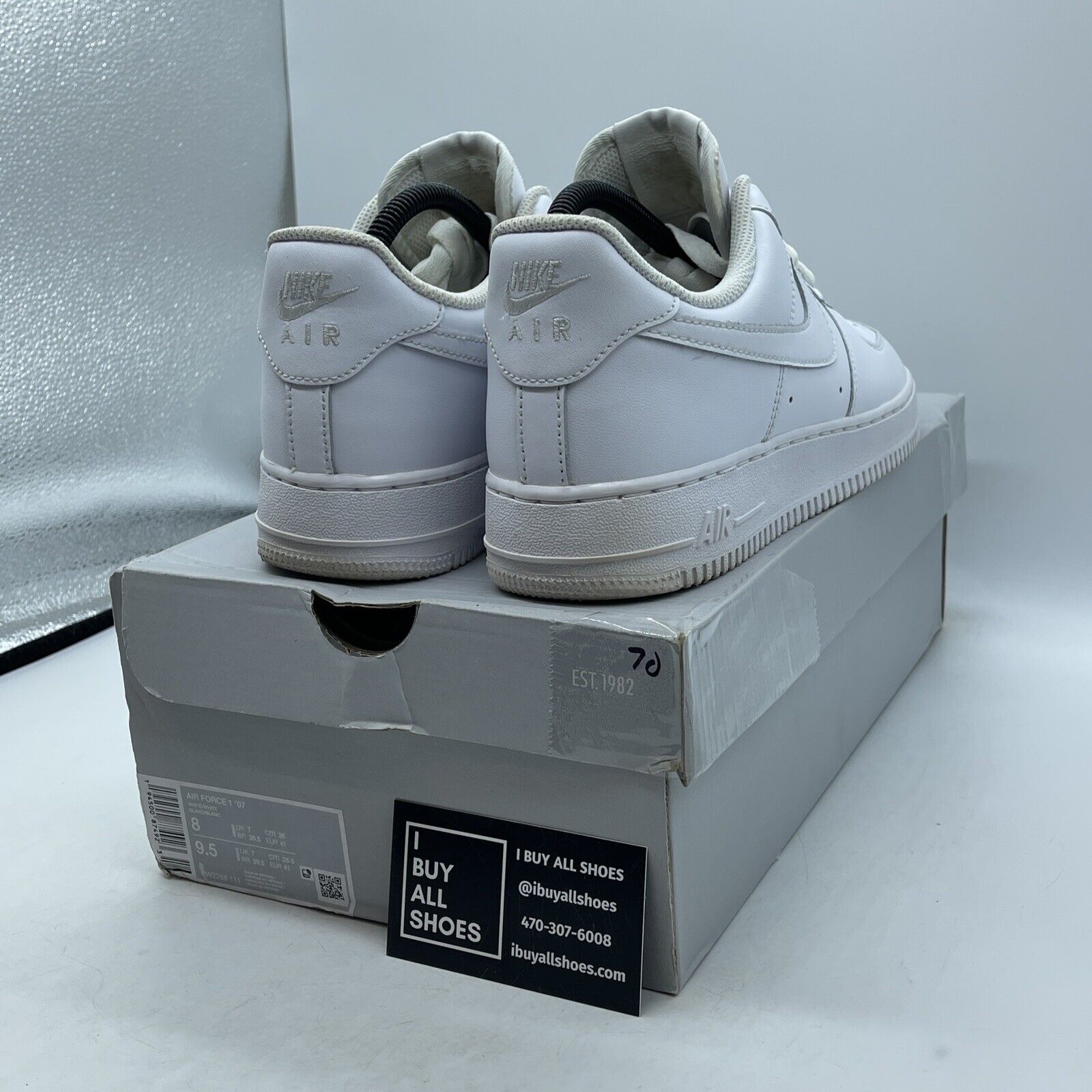 Size 8 - Nike Air Force 1 '07 Low Triple White Leather Suede (CW2288-111)