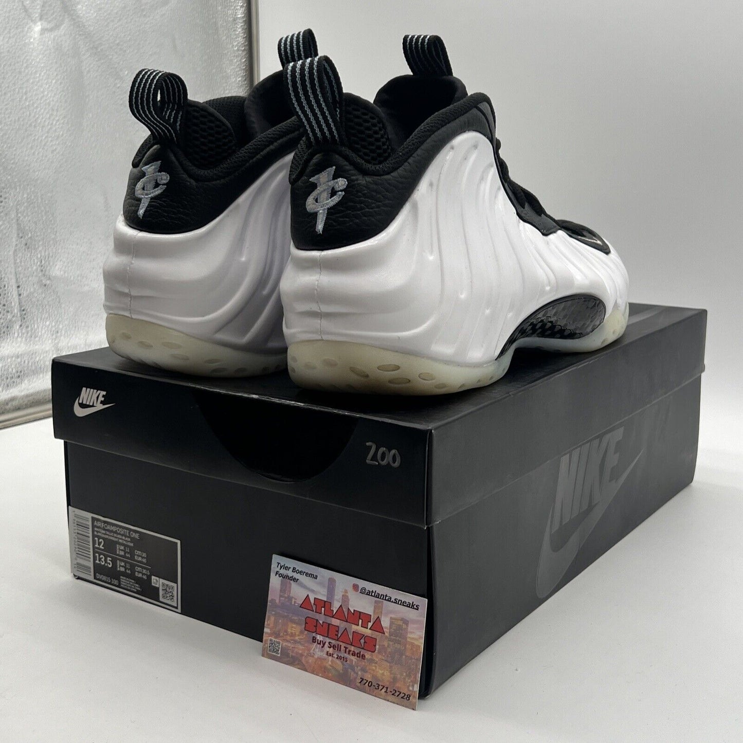 Size 12 - Nike Air Foamposite One Penny PE Black White Leather (DV0815-100)