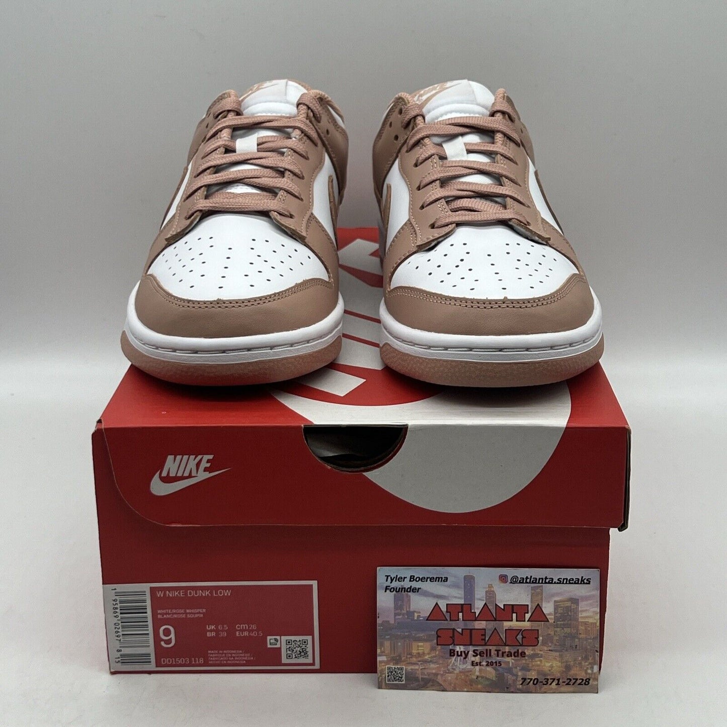 Size 9 - Nike Dunk Low Rose Whisper W Brand New Og All