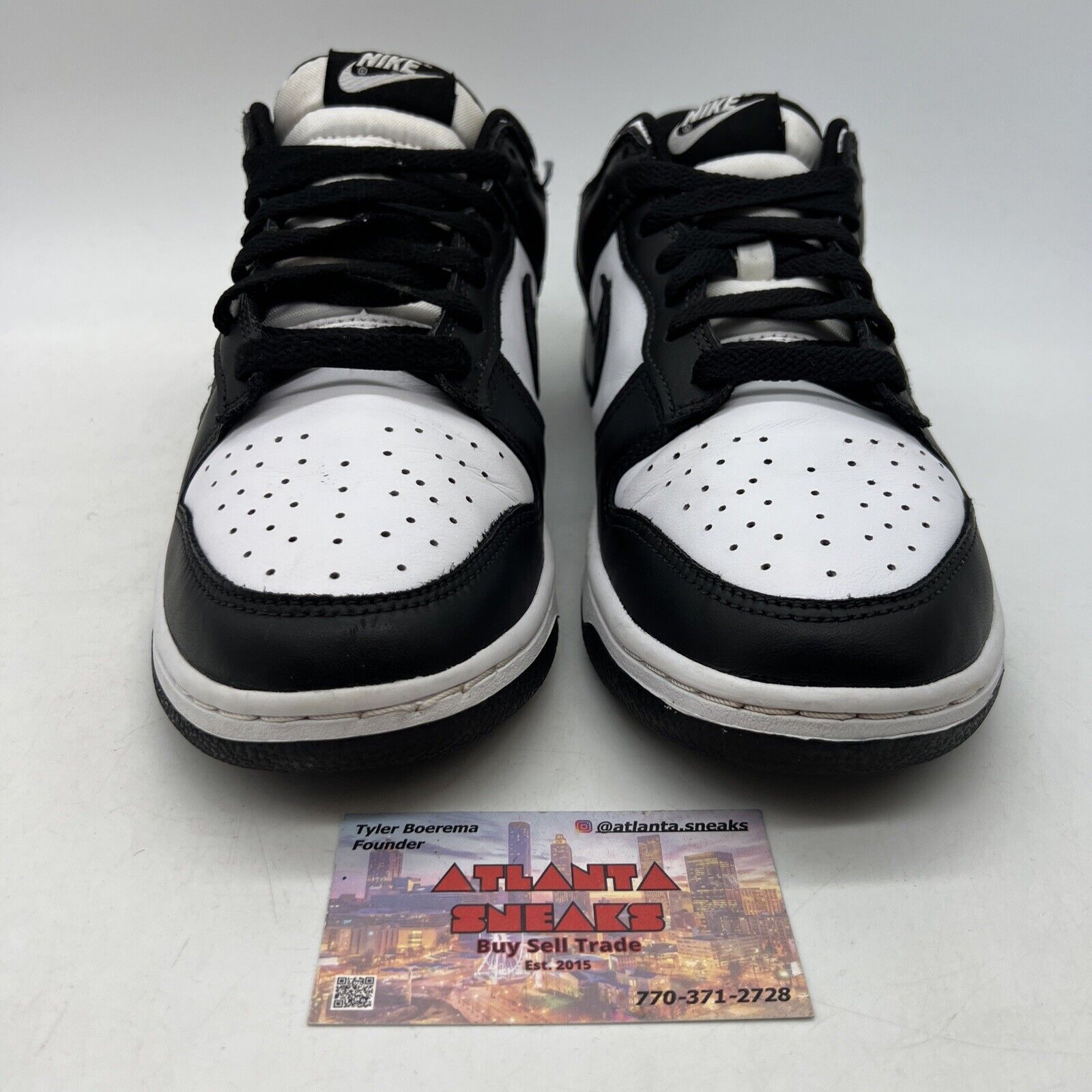 Size 9 - Nike Dunk Low Black White Leather (DD1391-100)