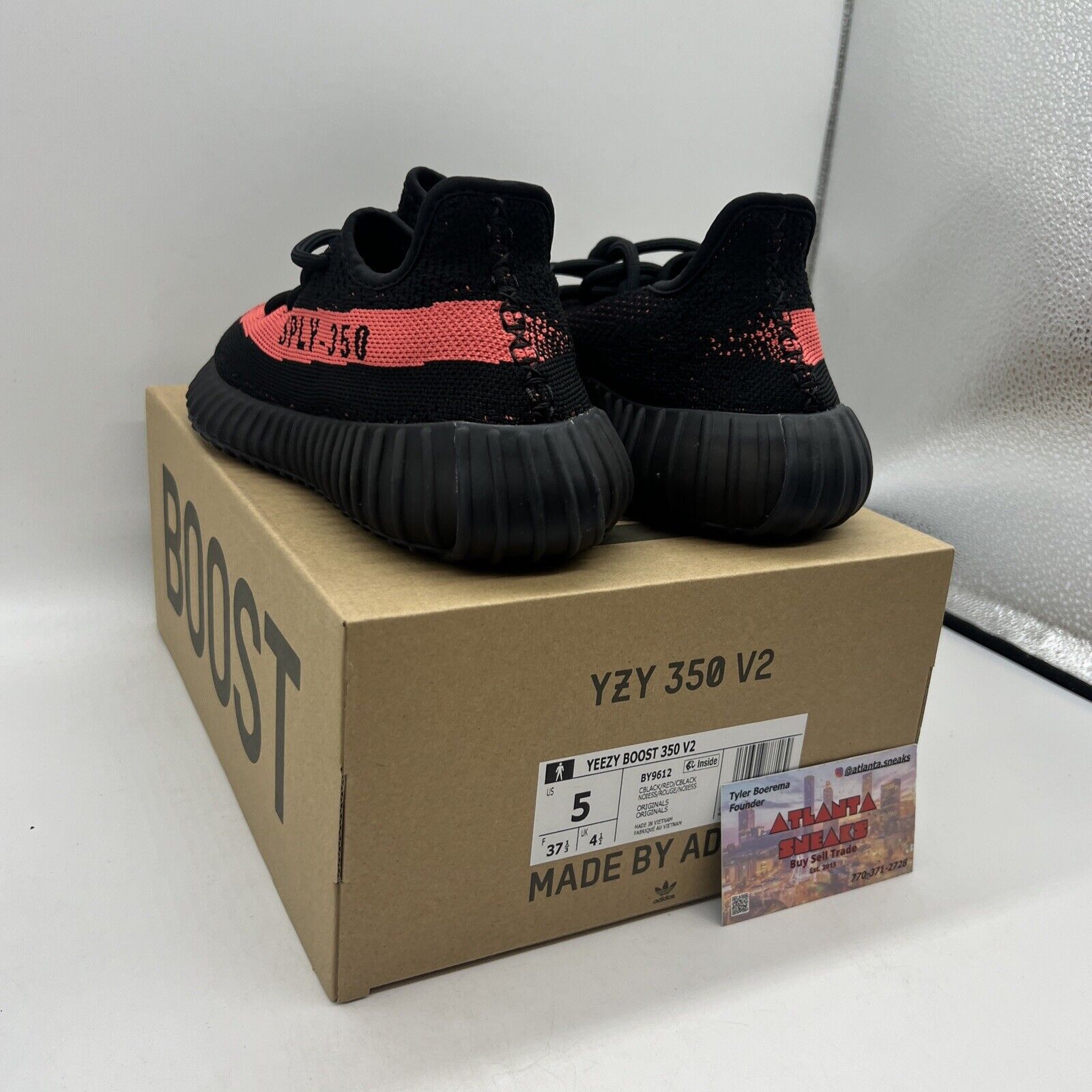 Size 5 - adidas Yeezy Boost 350 V2 Low Red Stripe Brand New Og All