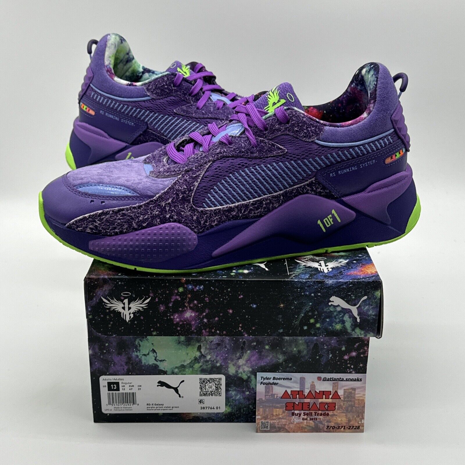 Size 13 - PUMA RS-X x LaMelo Ball Galaxy 2022 Purple Green Furry Basketball Shoe