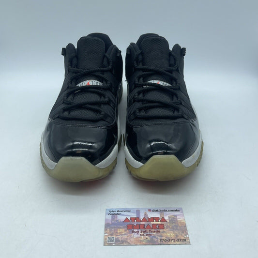 Size 12 - Air Jordan 11 Retro Low Infrared 23 Black Suede Leather (528895-023)