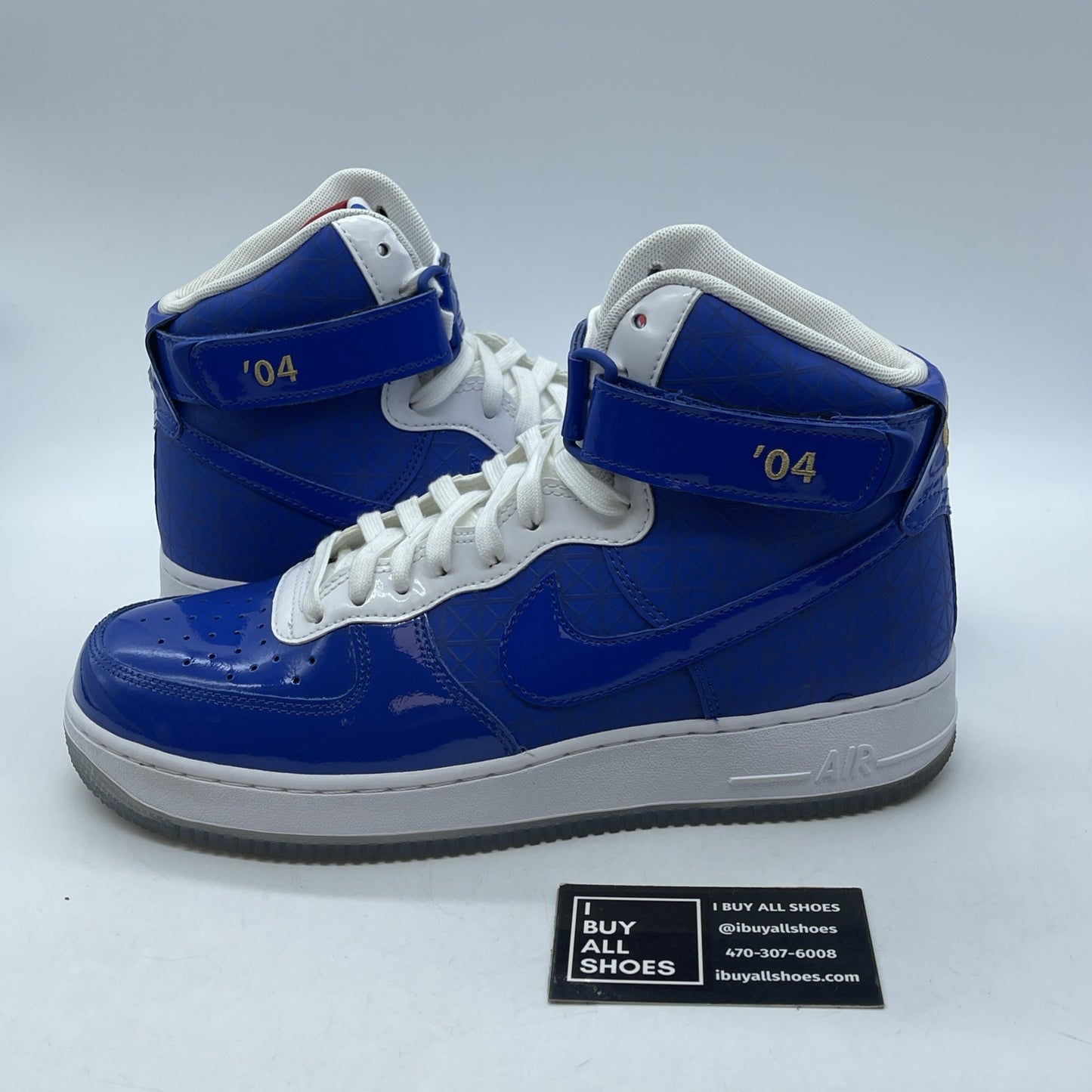 Size 9.5 - Nike Air Force 1 High 2004 NBA Finals Blue Leather (CI9880-400)
