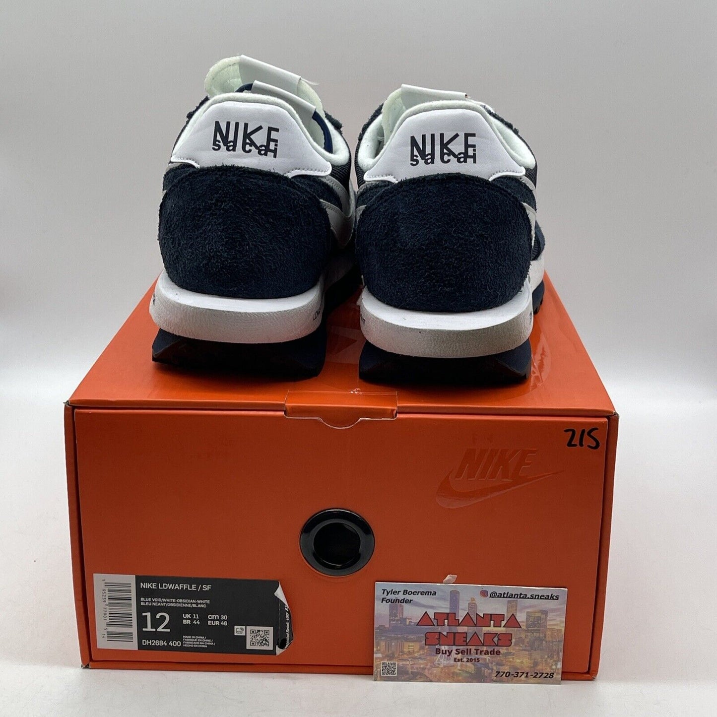 Size 12 - Nike LDV Waffle x Fragment Design x sacai Low Blackened Blue