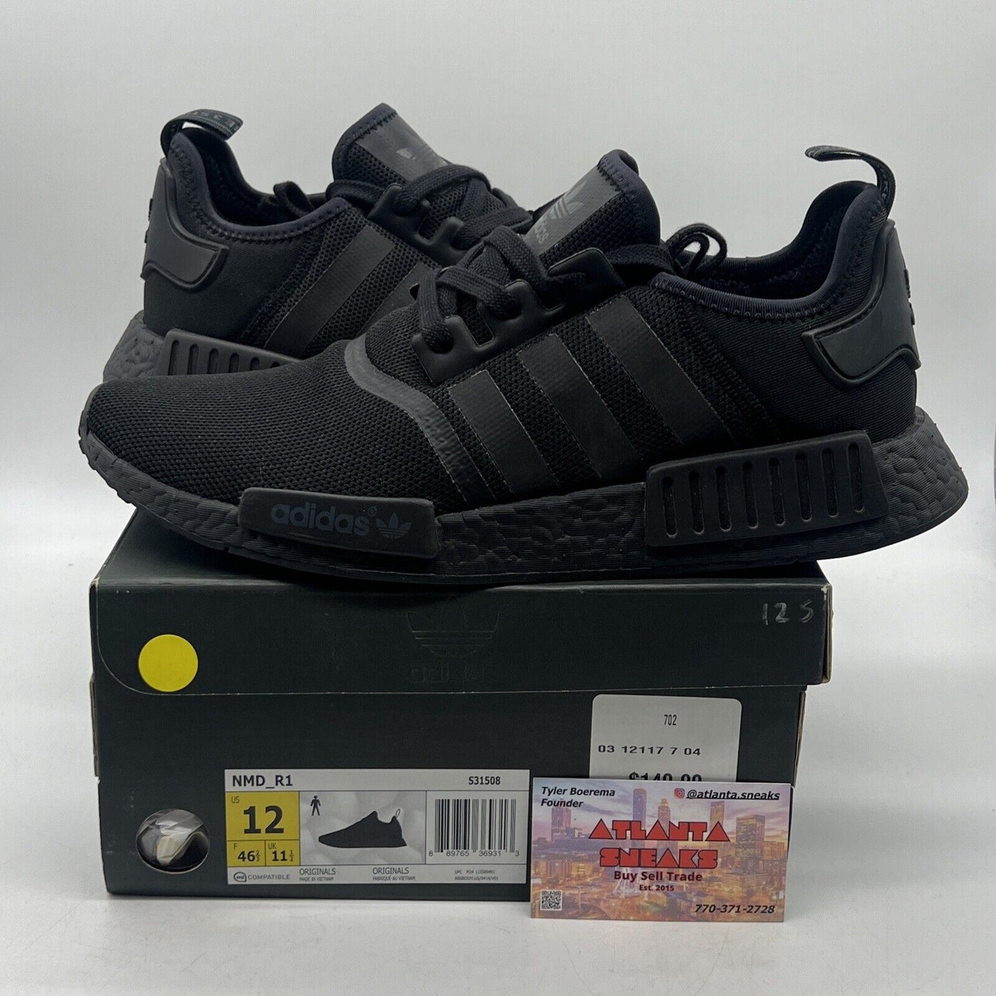 Size 12 - adidas NMD_R1 Triple Black (S31508)
