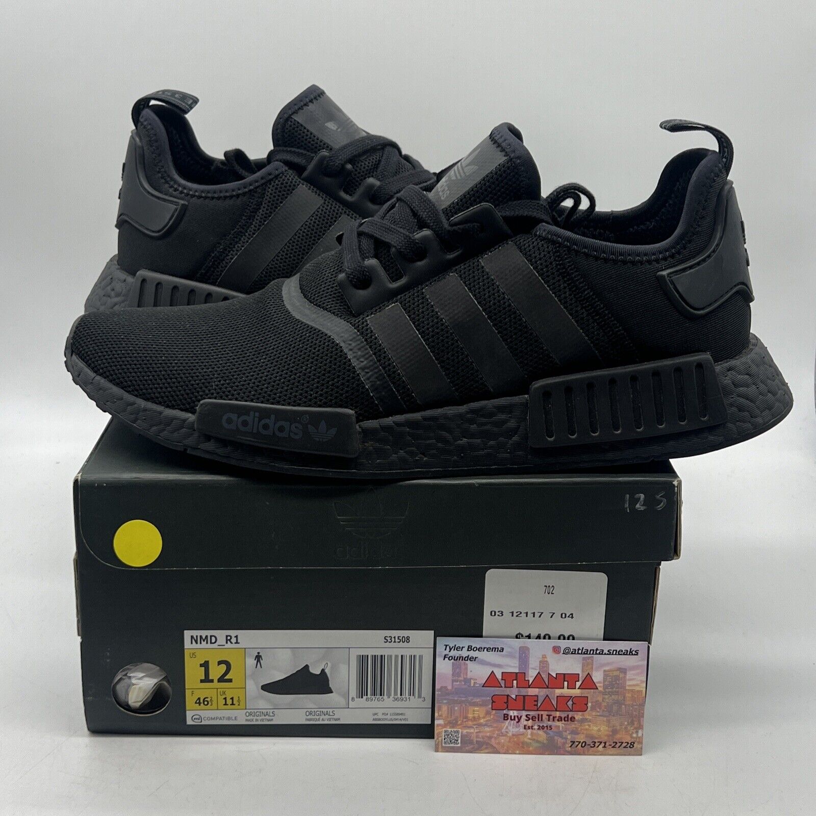 Size 12 - adidas NMD_R1 Triple Black (S31508)