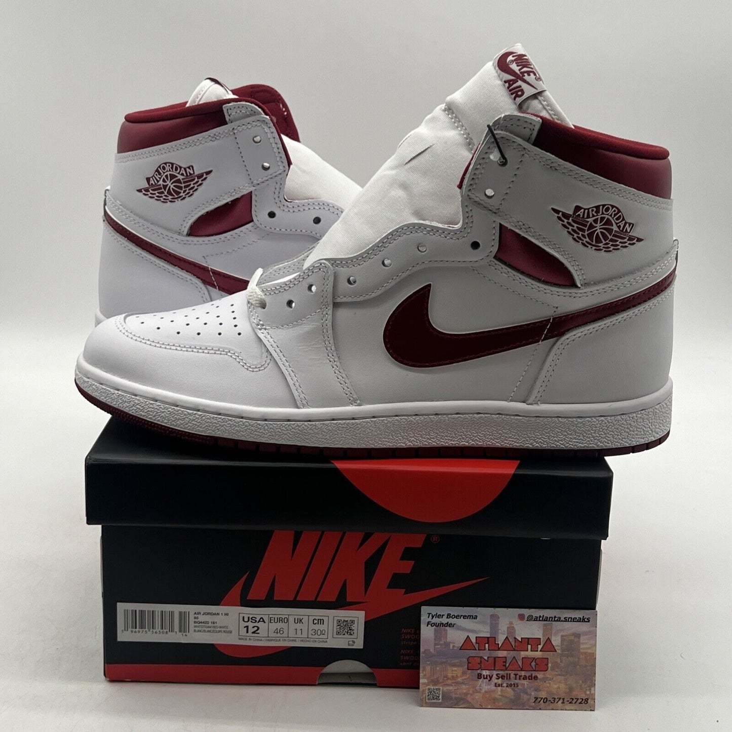 Size 12 - Air Jordan 1 Retro '85 OG High Metallic Burgundy (BQ4422-161)