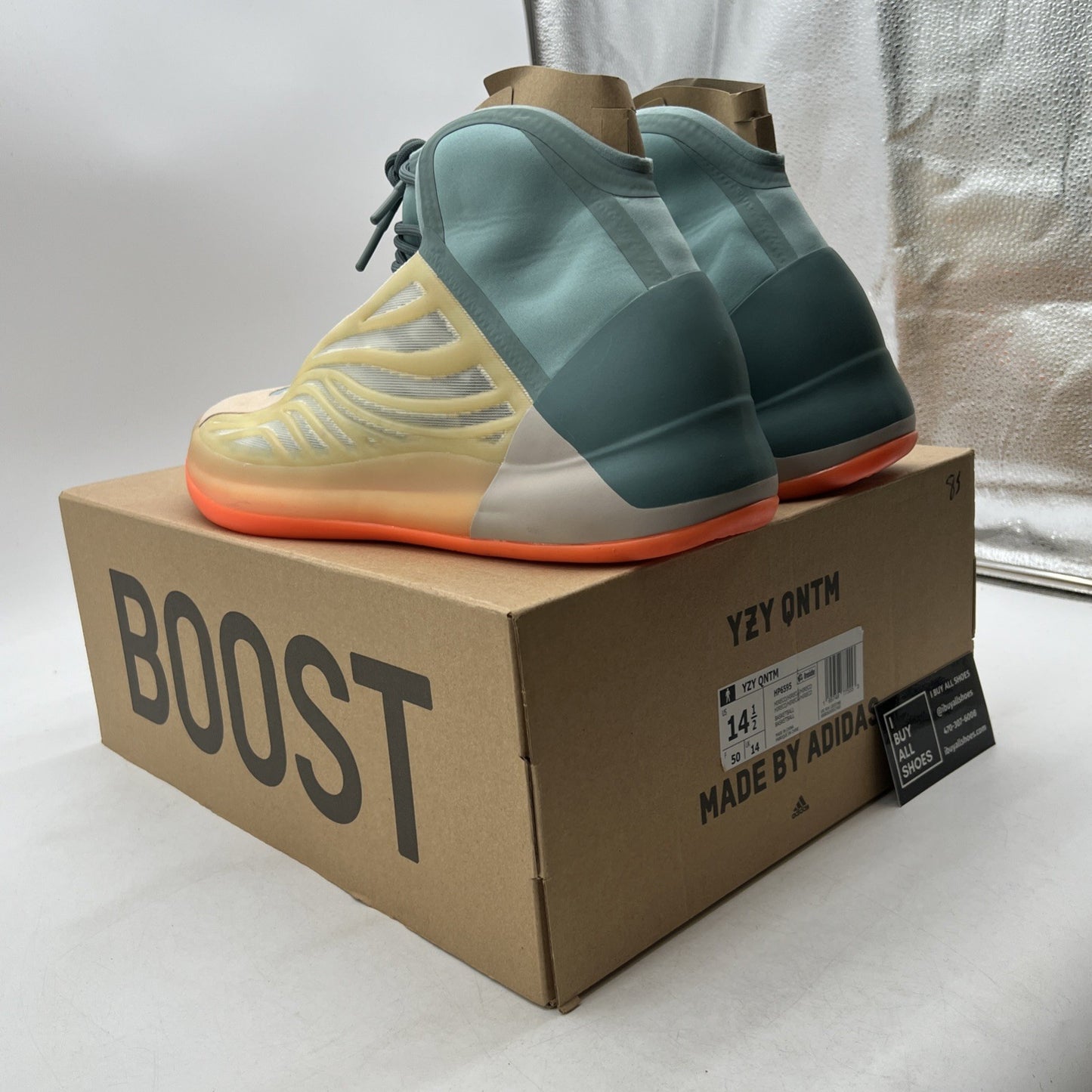 Size 14.5 - adidas Yeezy Quantum Hi-Res Coral (HP6595)