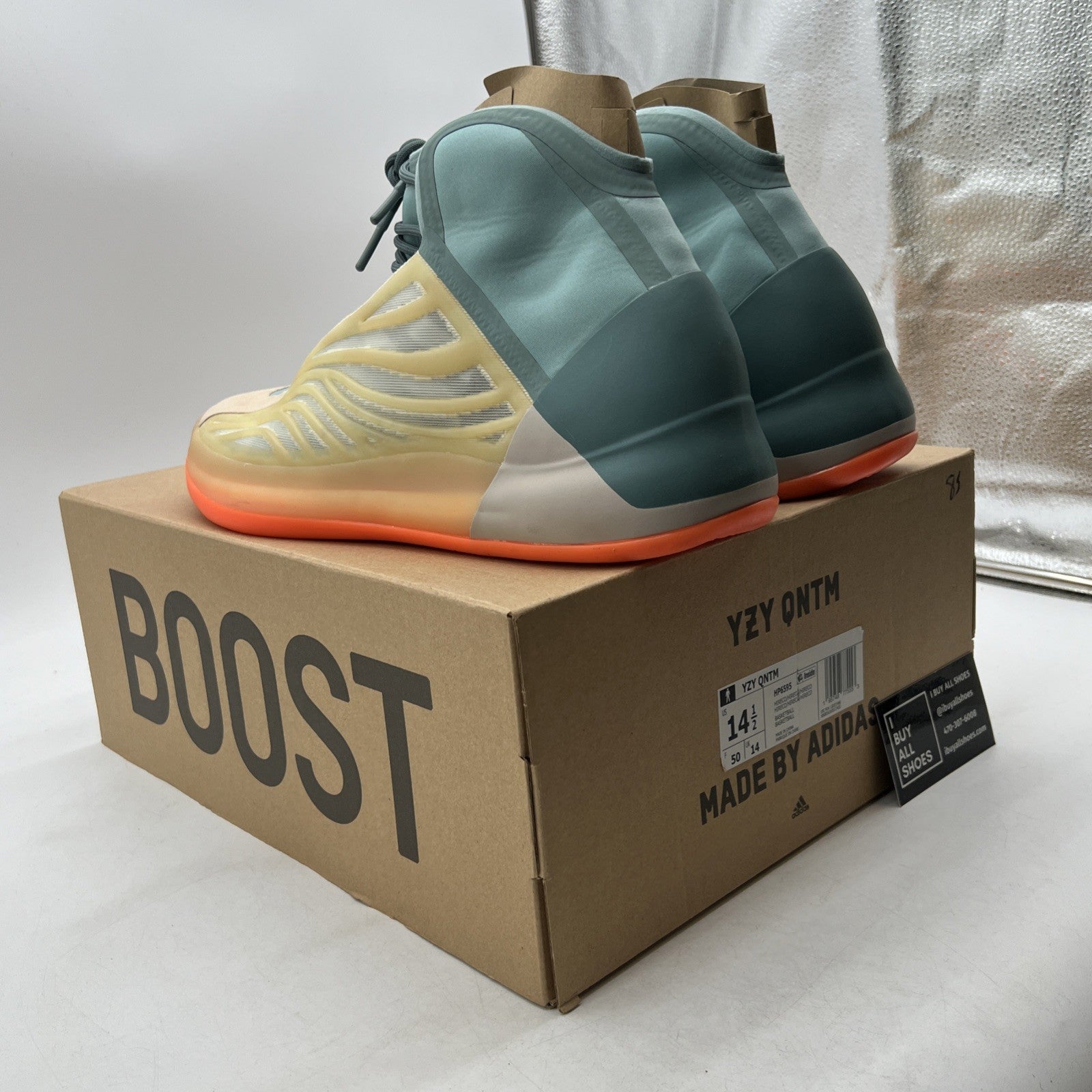 Size 14.5 - adidas Yeezy Quantum Hi-Res Coral (HP6595)