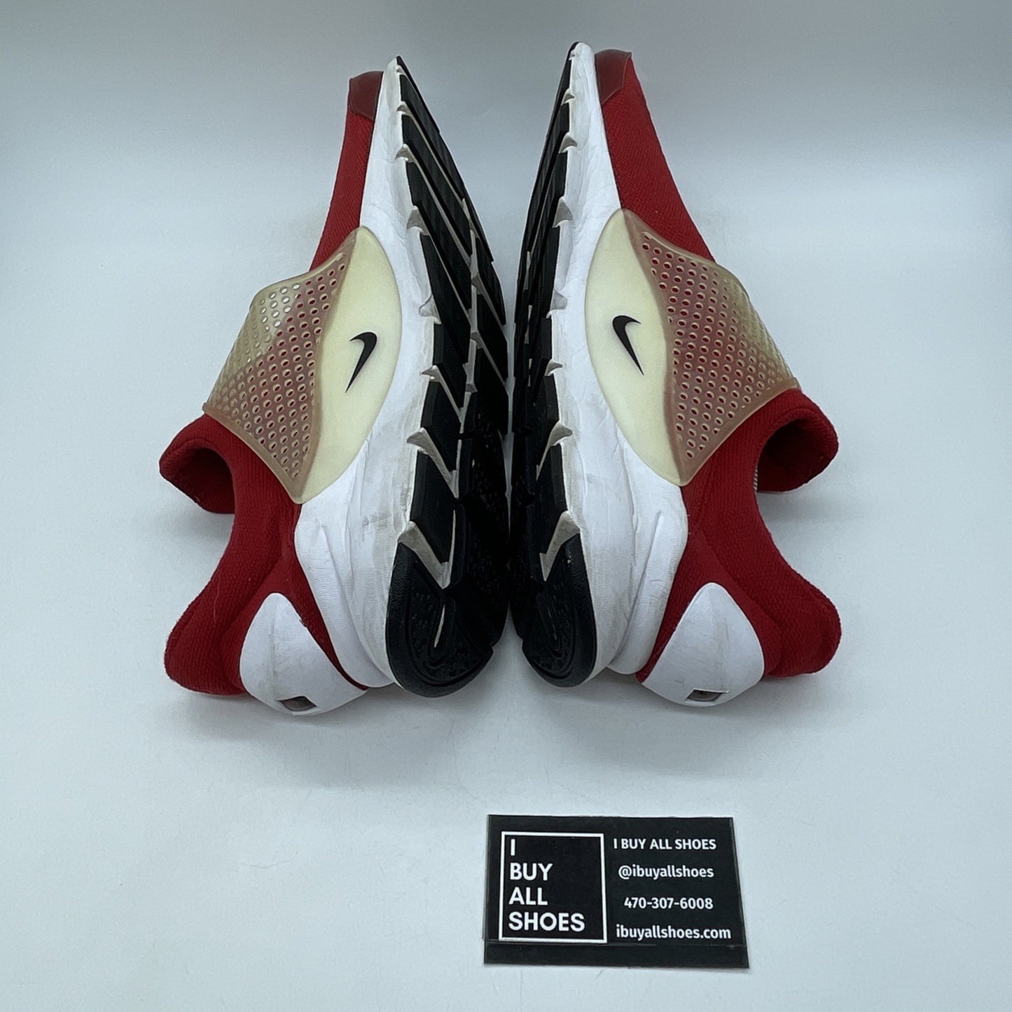 Size 12 - Nike Sock Dart 2016 Gym Red White Suede (819686-601)