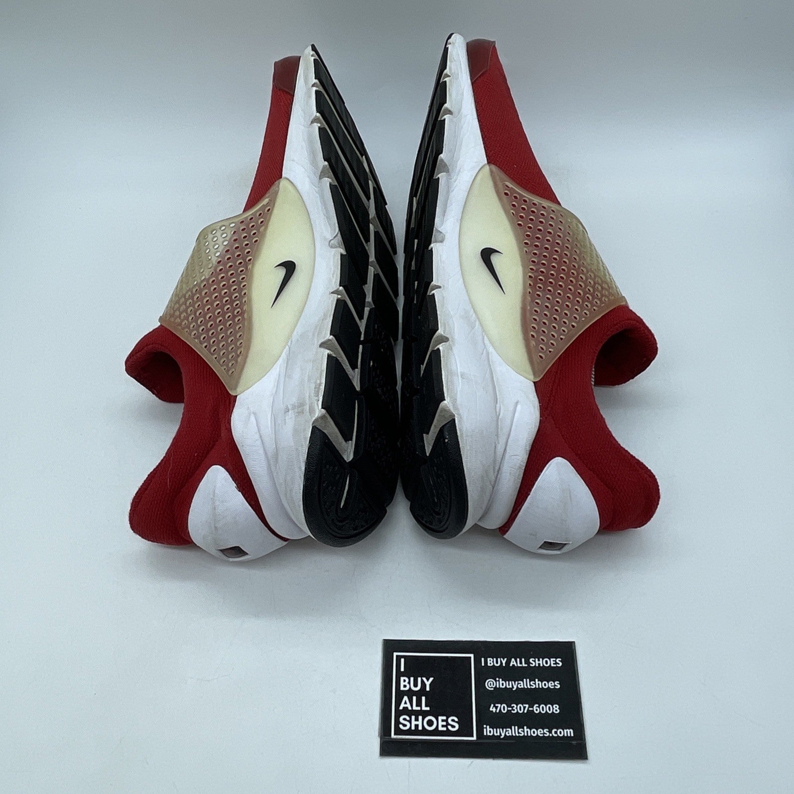 Size 12 - Nike Sock Dart 2016 Gym Red White Suede (819686-601)