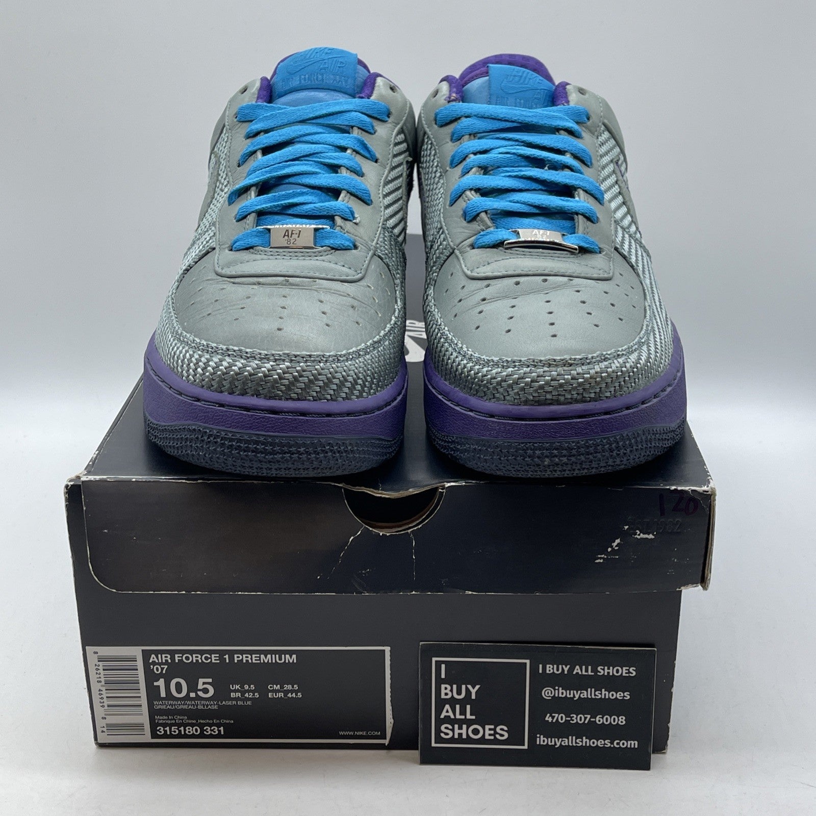 Size 10.5 - Nike Air Force 1 Premium 07 Japan Grey Suede Leather (315180-331)