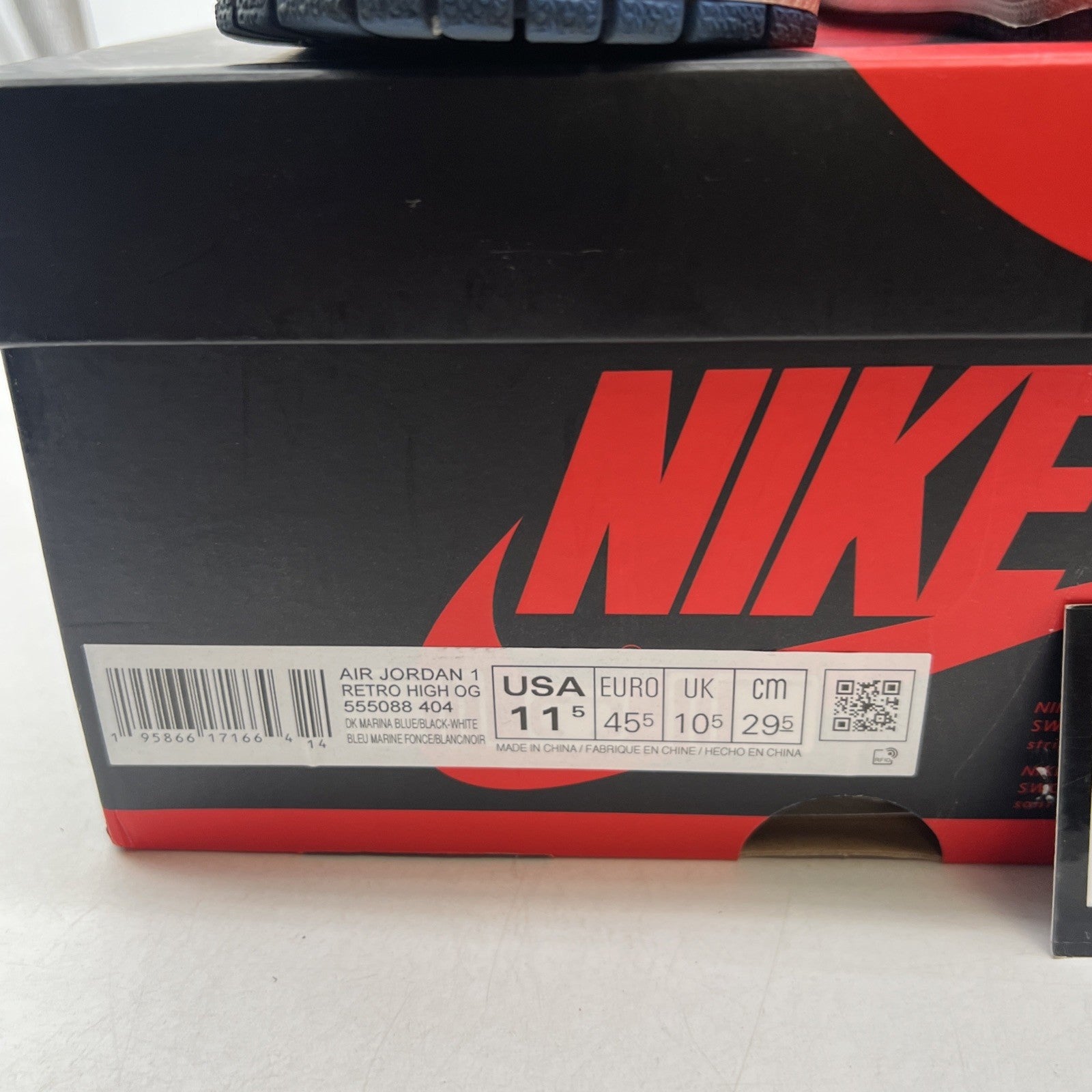 Size 11.5 - Air Jordan 1 Retro OG High Dark Marina Blue (555088-404)