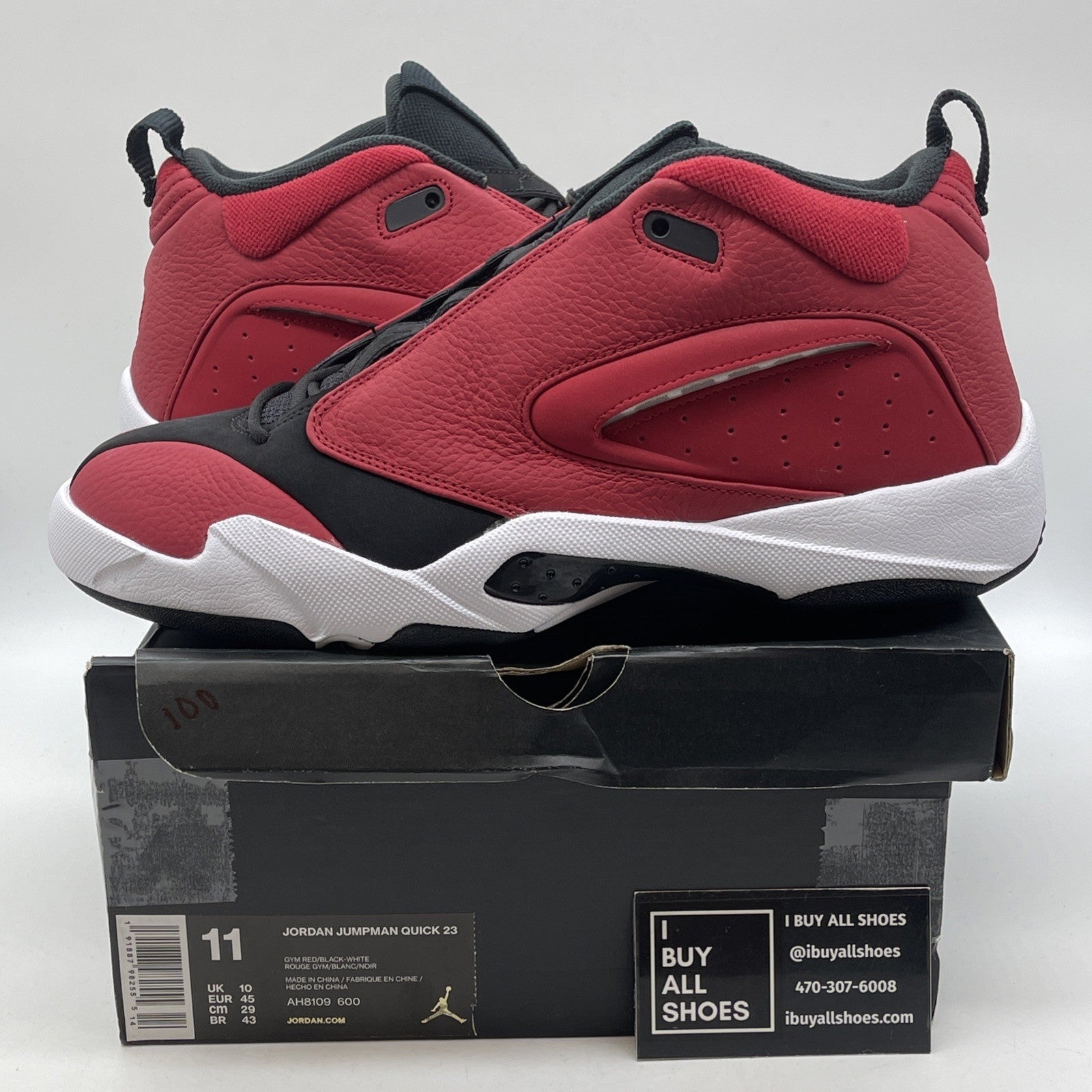 Size 11 - Air Jordan Jumpman Quick 23 Gym Red Black (AH8109-600)
