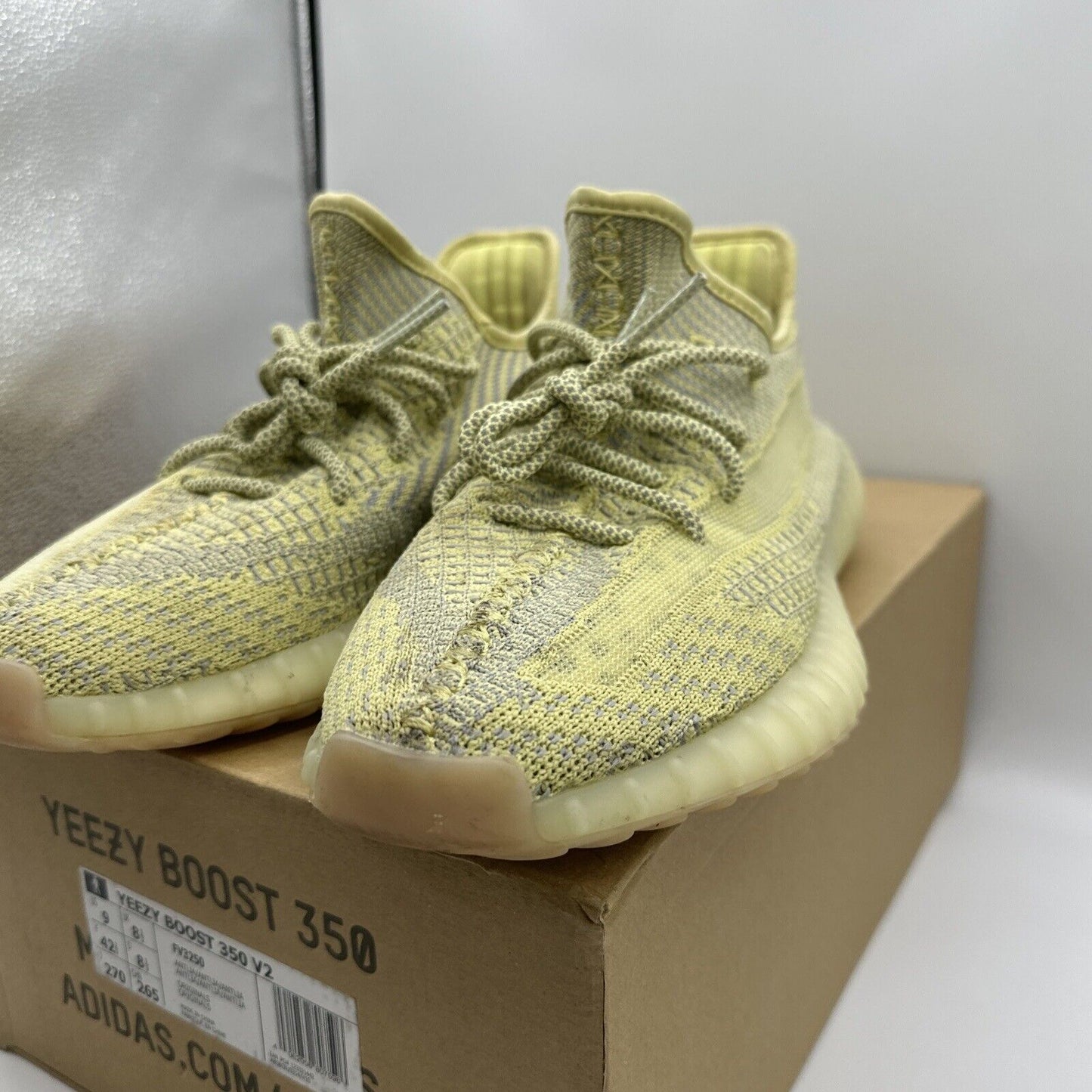 Size 9 - adidas Yeezy Boost 350 V2 Antlia Non-Reflective Yellow Grey Tint Comfy