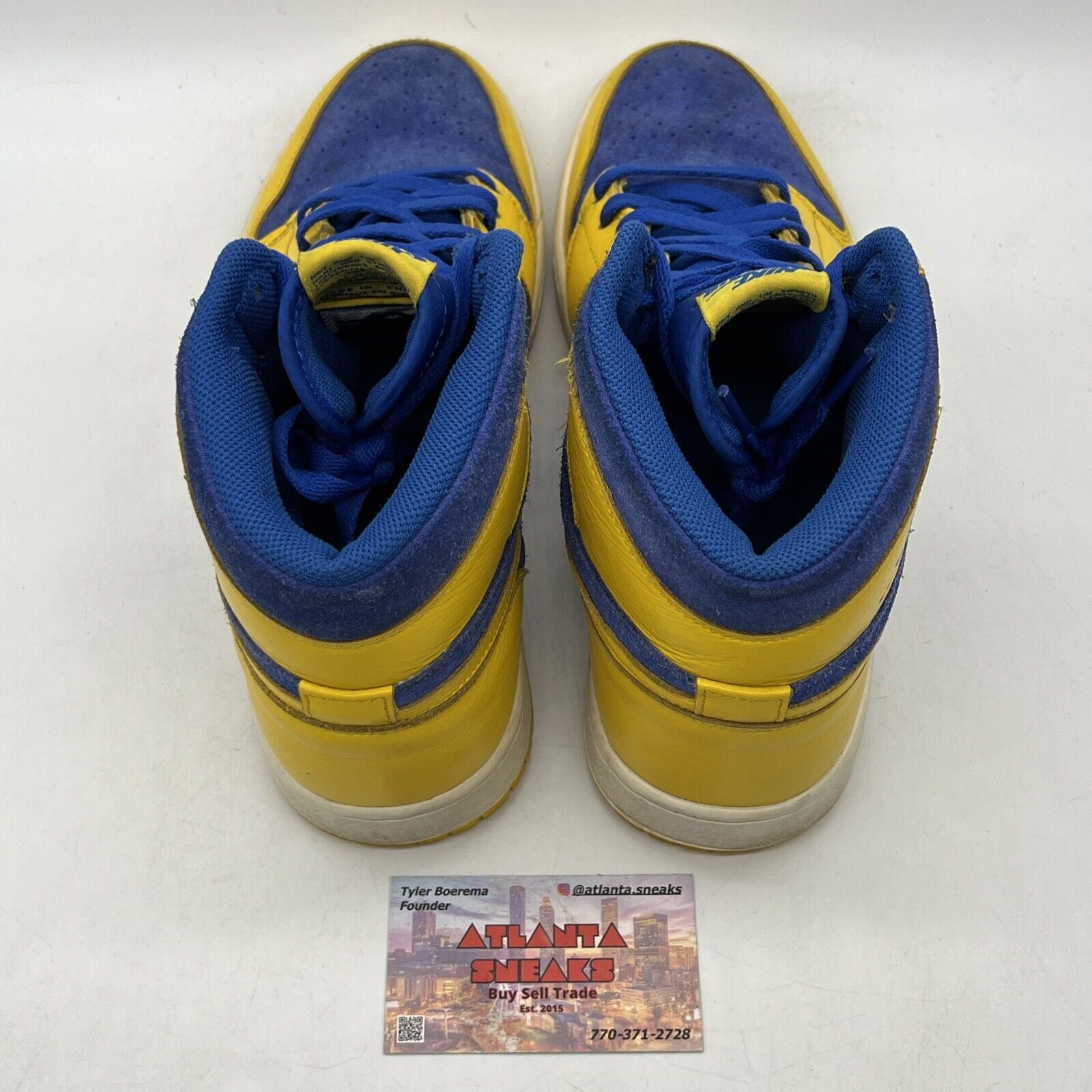 Size 11 - Air Jordan 1 Retro OG High Laney Yellow Blue White Suede (555088-107)