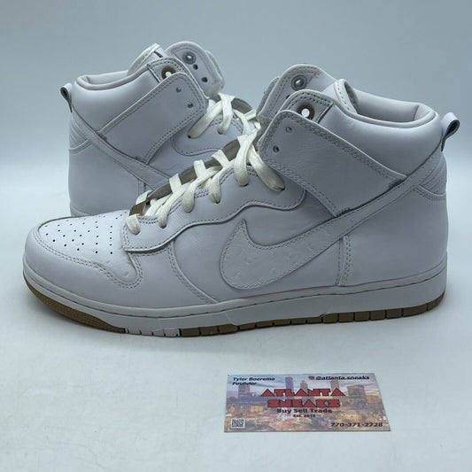 Size 13 - Nike Dunk Comfort Premium QS White Pack Brown Leather (716714-101)