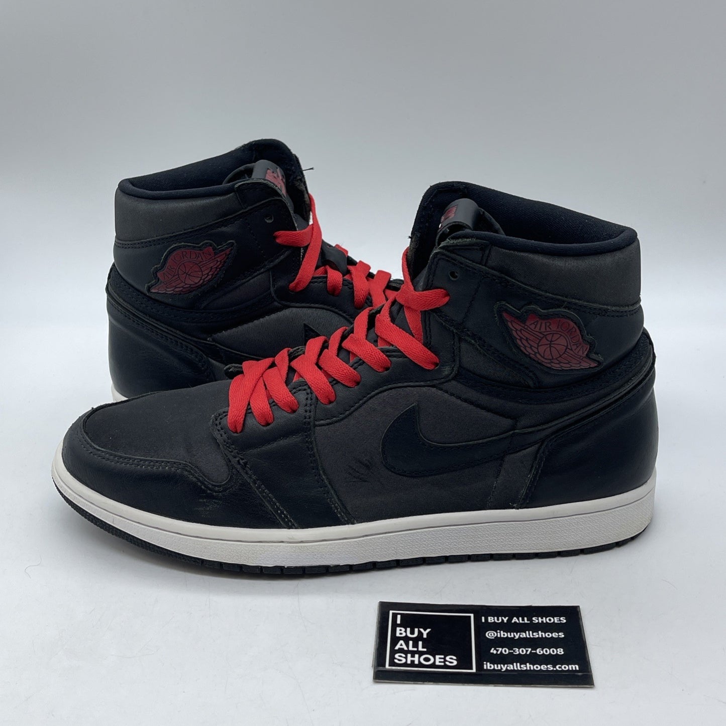 Size 11 - Air Jordan 1 Retro OG High Black Gym Red Leather (555088-060)
