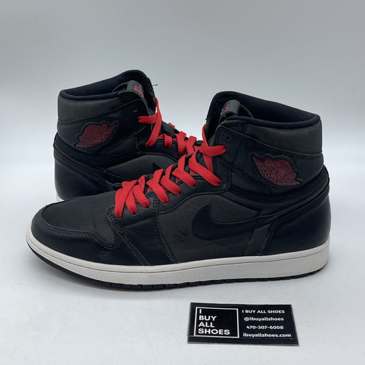 Size 11 - Air Jordan 1 Retro OG High Black Gym Red Leather (555088-060)