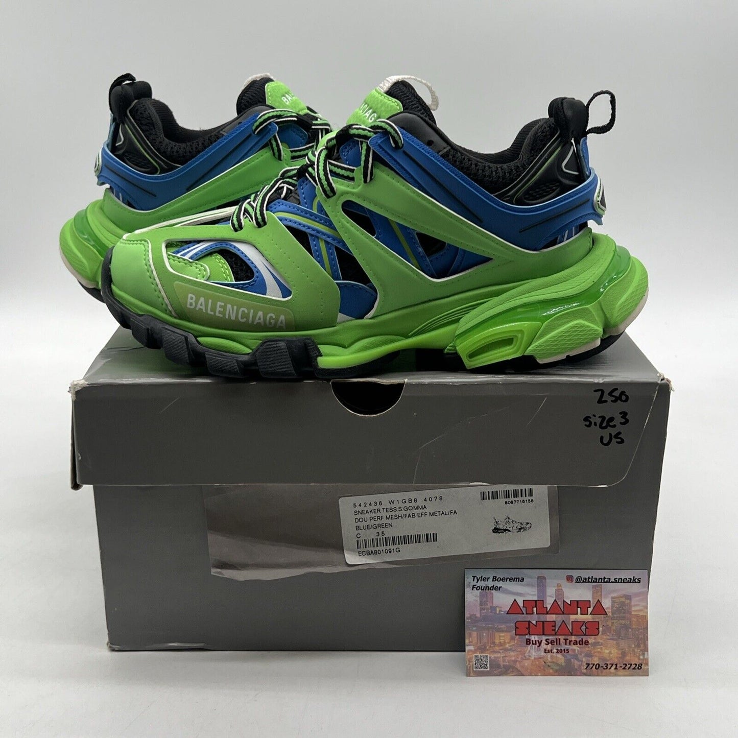 Size 5 - Balenciaga Track ' Blue, Green Black White