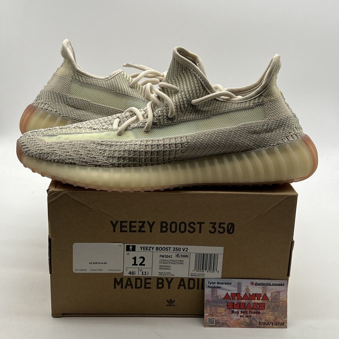 Size 12 - Yeezy Boost 350 V2 Citrin Non-Reflective (FW3042)