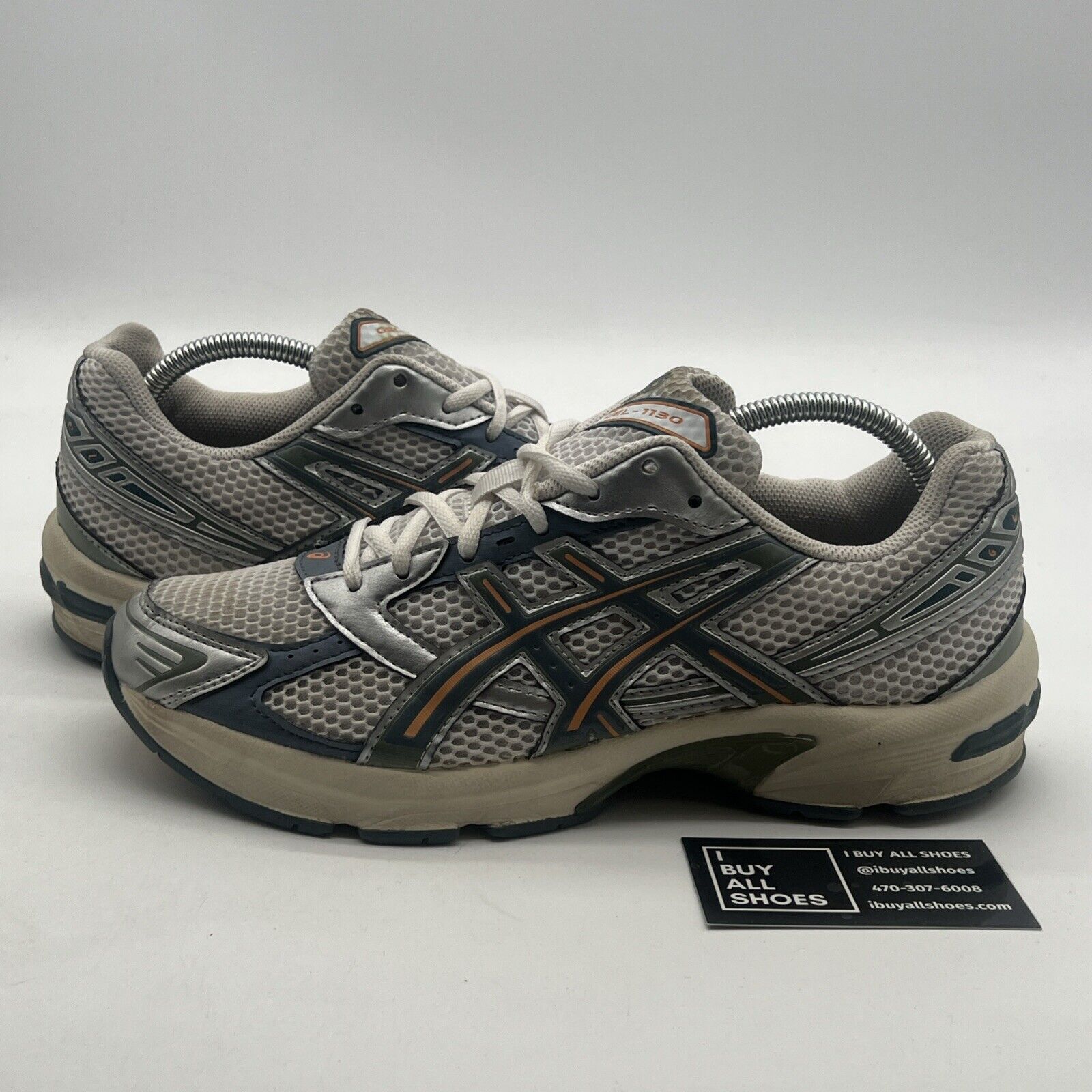 Size 9.5 - ASICS Gel 1130 White Ironclad (1201A256-110)