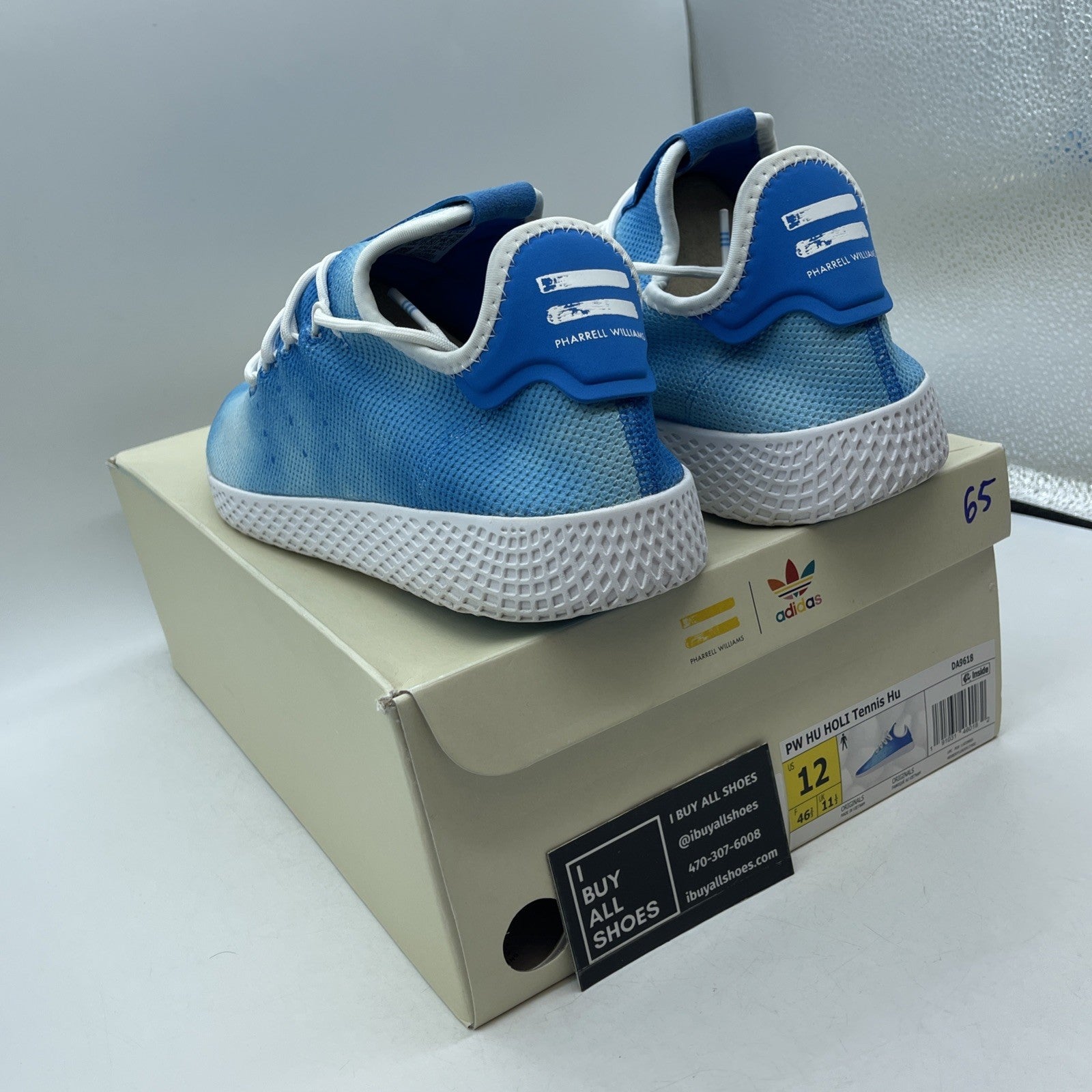 Size 12 - Pharrell x Adidas Tennis Hu Holi Bright Blue (DA9618)