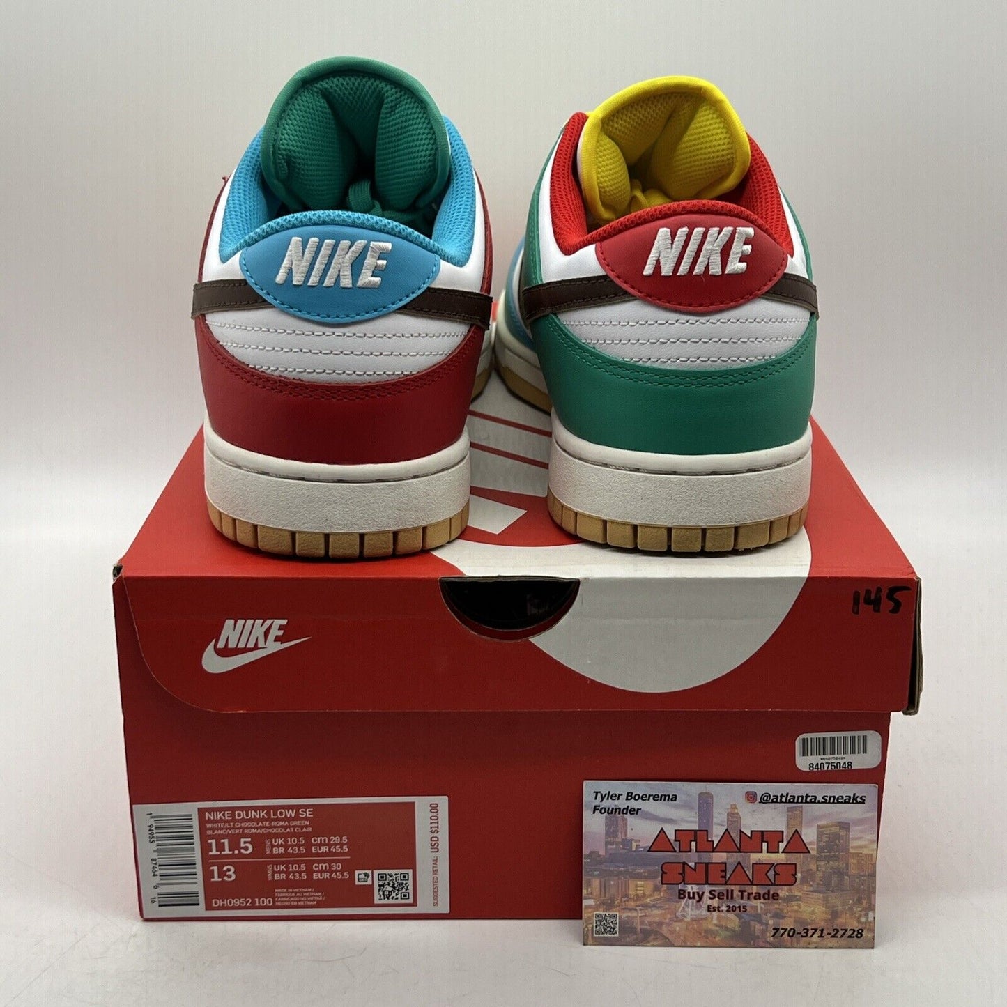 Size 11.5 - Nike Dunk Low SE Light Chocolate/Roma Green/White