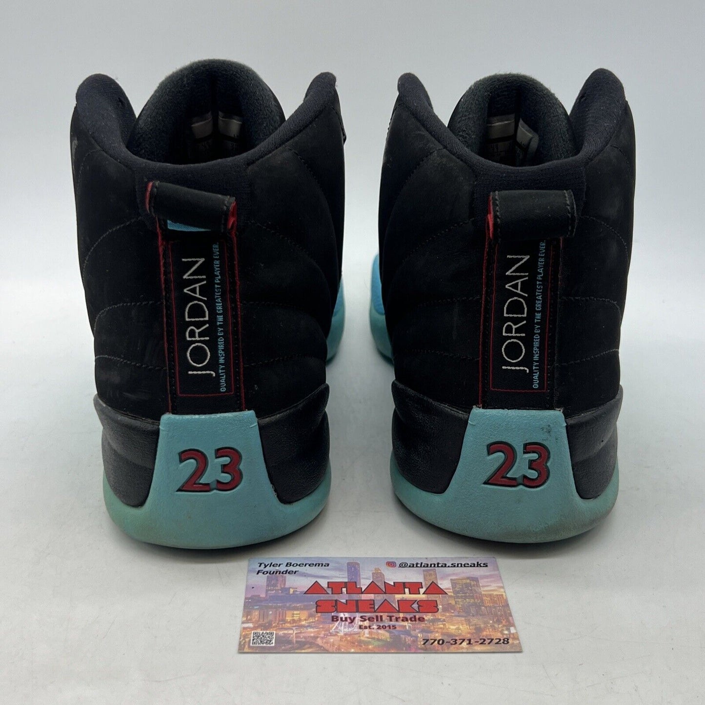 Size 11 - Air Jordan 12 Retro Gamma Blue Black Suede Leather Red (130690-027)