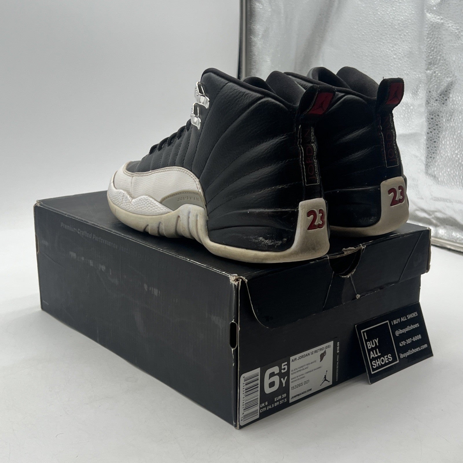 Size 6.5Y - Air Jordan 12 Retro Playoffs (153265-001)