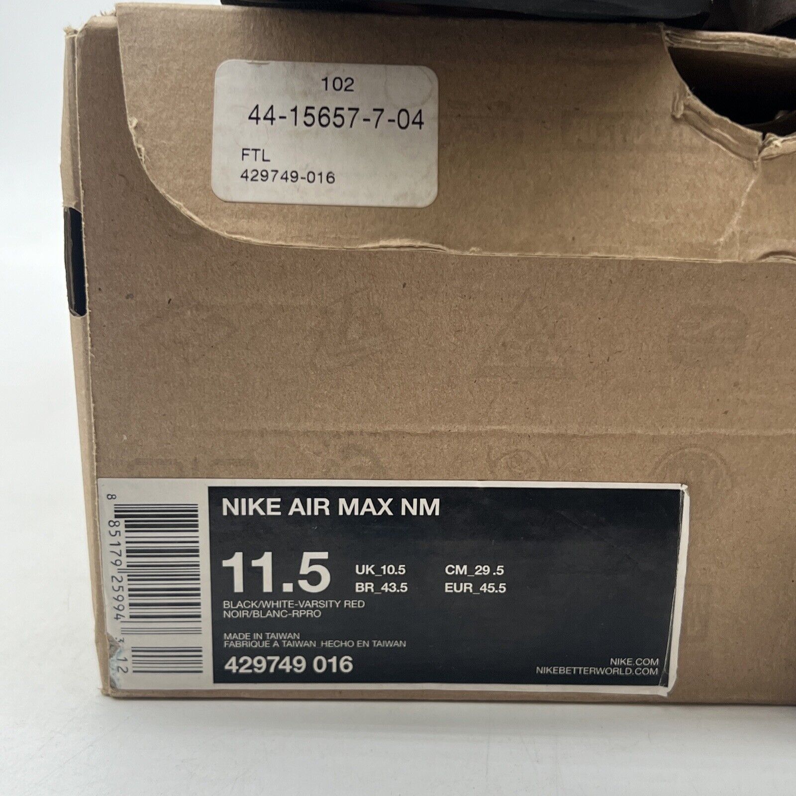 Size 11.5 - Nike Air Max Nm Black (429749-016)