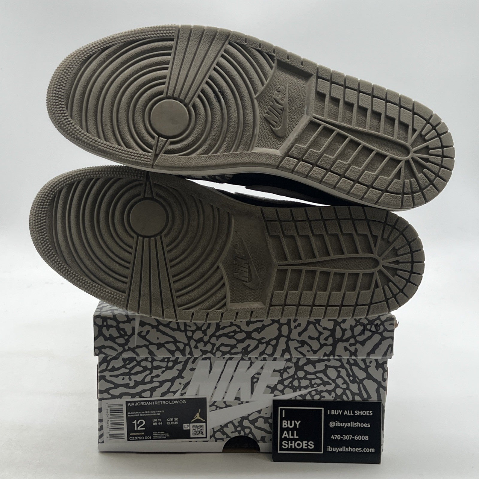 Size 12 - Air Jordan 1 Retro OG Low Black Cement (CZ0790-001)