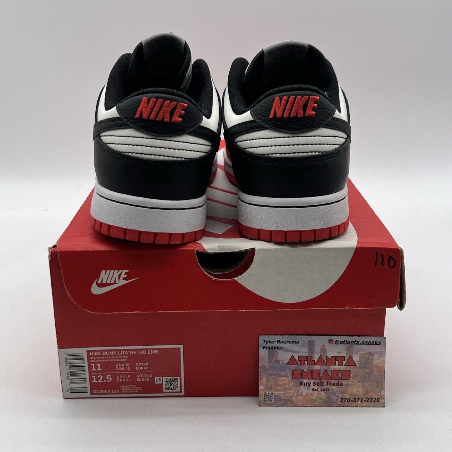 Size 11 - Nike Dunk Low EMB x NBA 75th Anniversary - Bulls 2021 (DD3363-100)