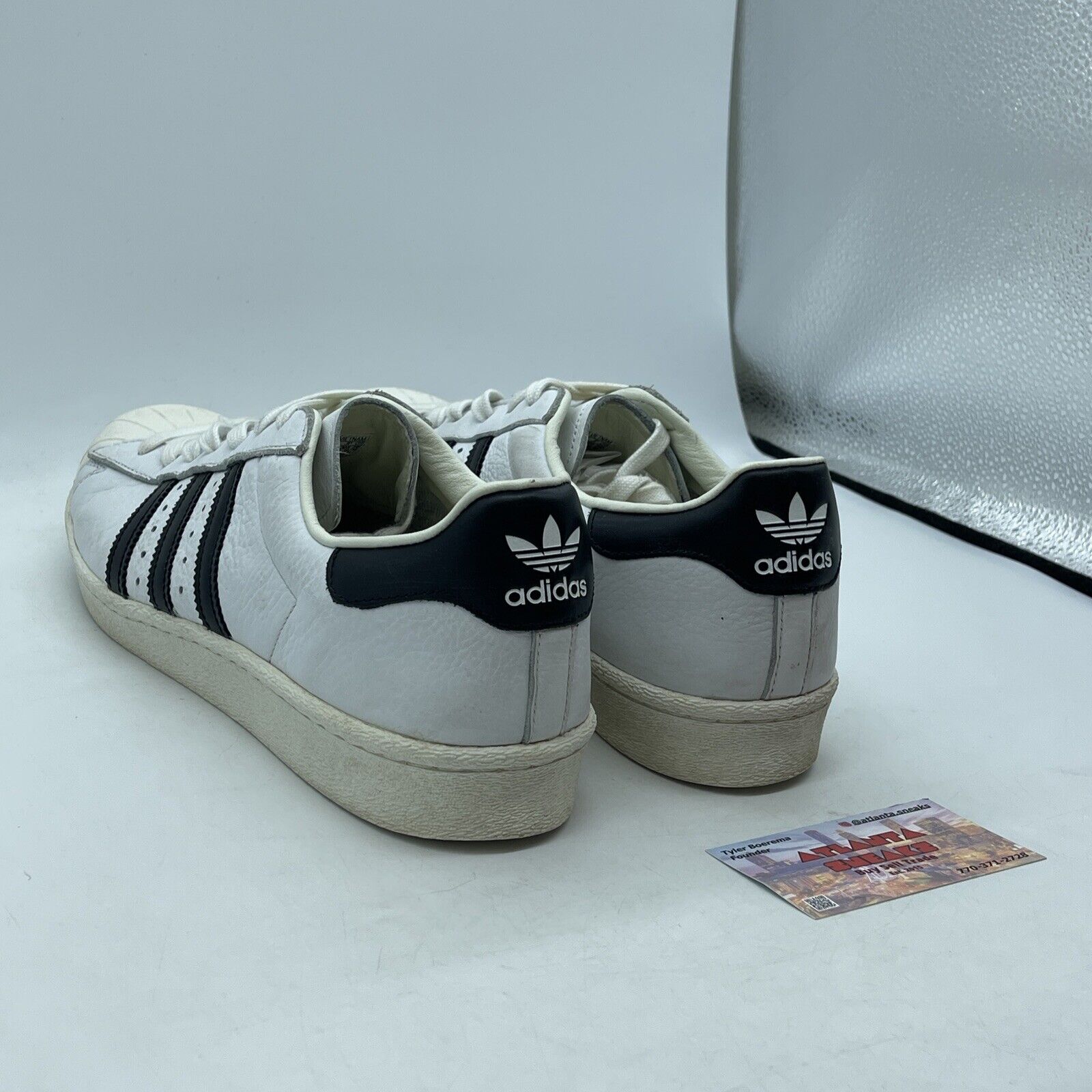 Size 12.5 - adidas Superstar Boost White Black (BB0-188)