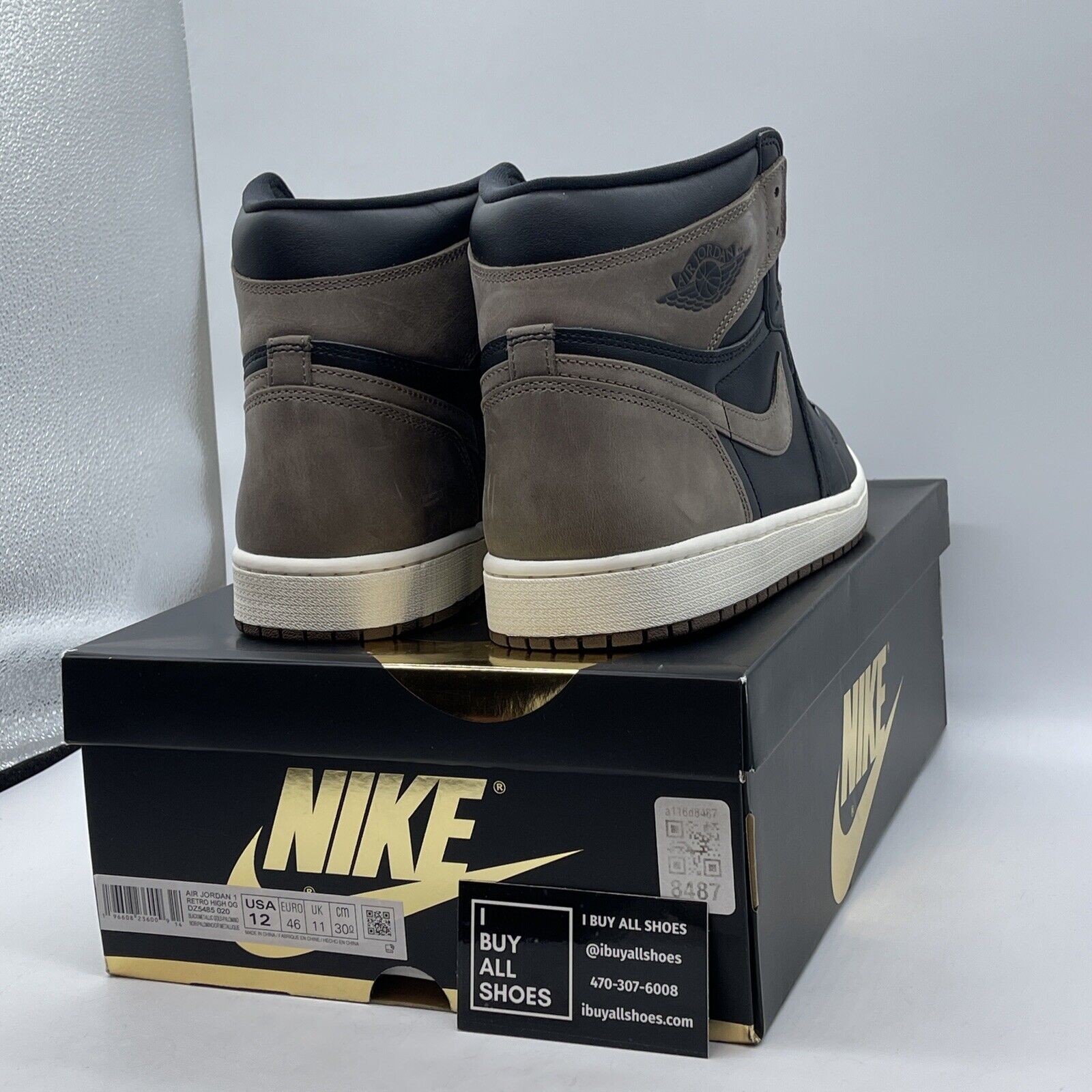 Size 12 - Jordan 1 Retro OG High Palomino Brown Black Suede Leather (DZ5485-020)