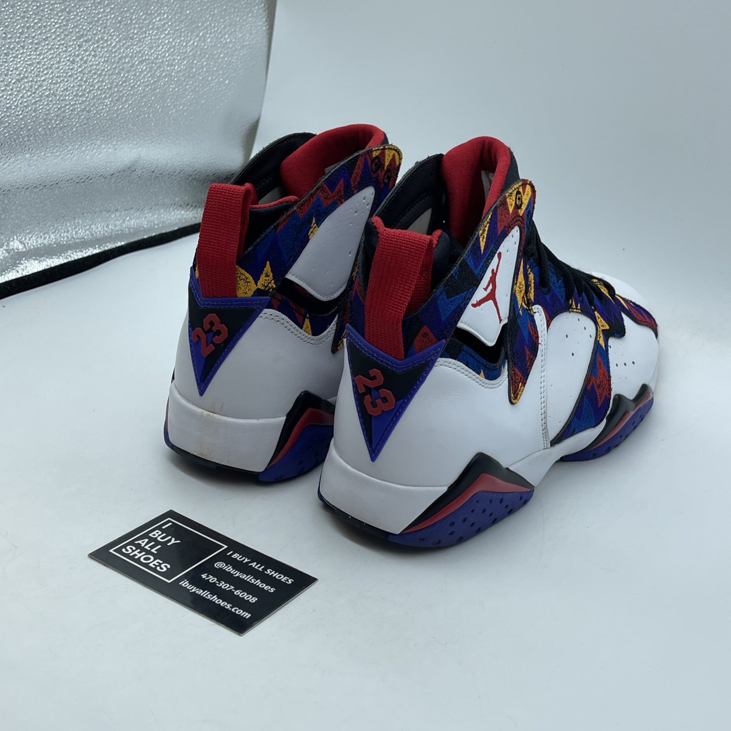 Size 9 - Air Jordan 7 Retro Sweater Blue White Leather Suede (304775-142)