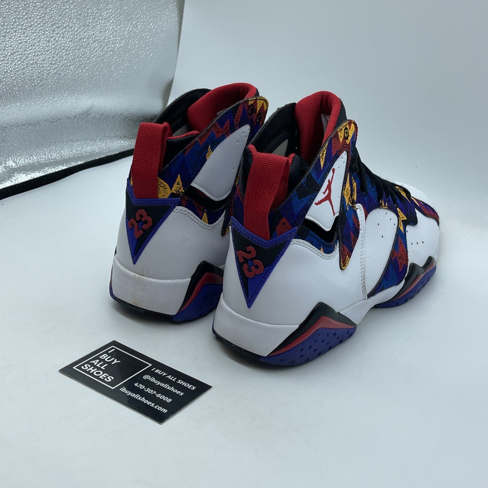 Size 9 - Air Jordan 7 Retro Sweater Blue White Leather Suede (304775-142)