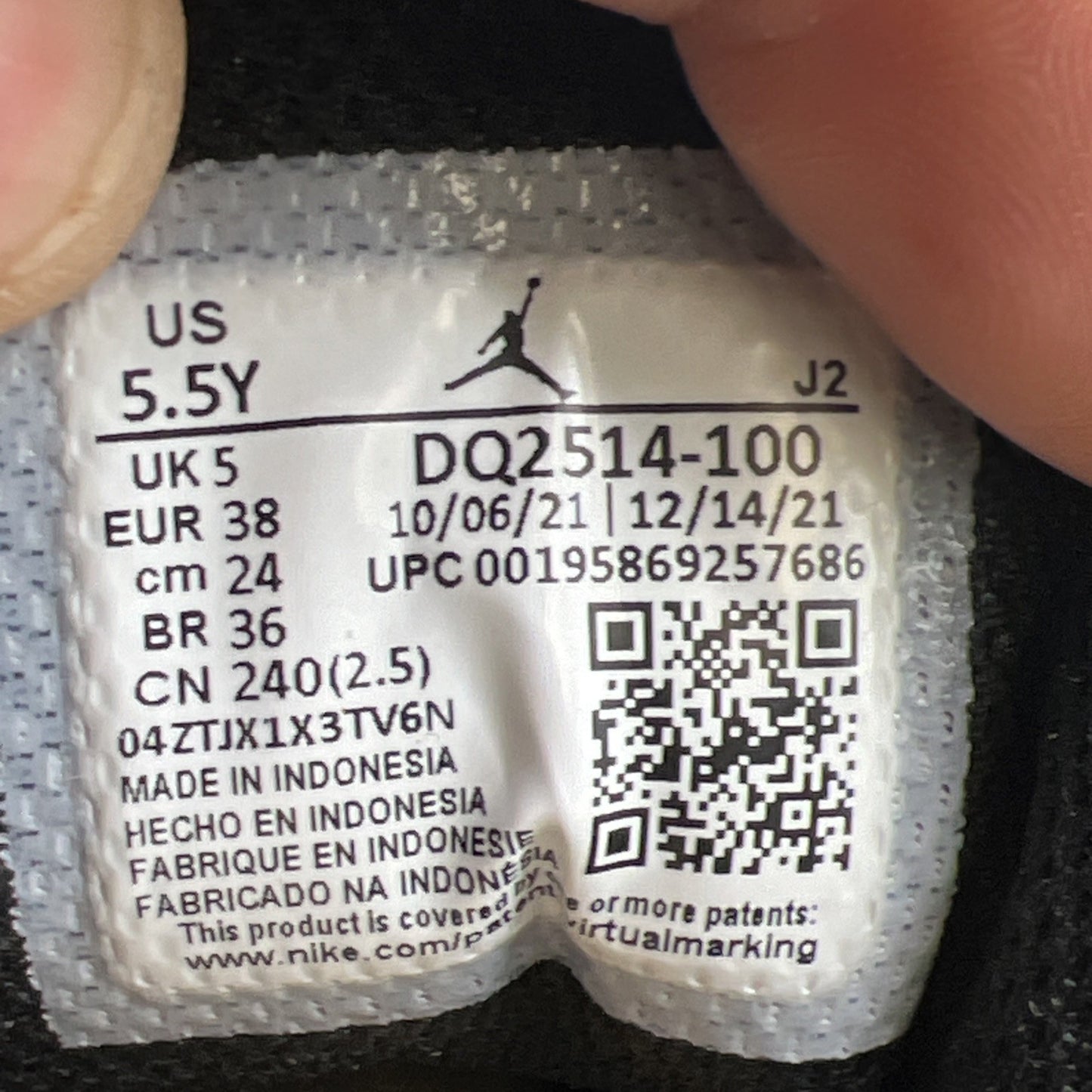 Size 5.5Y - Nike Air Jordan 1 Low SE Tie Dye White Mint Foam Youth (DQ2514-100)