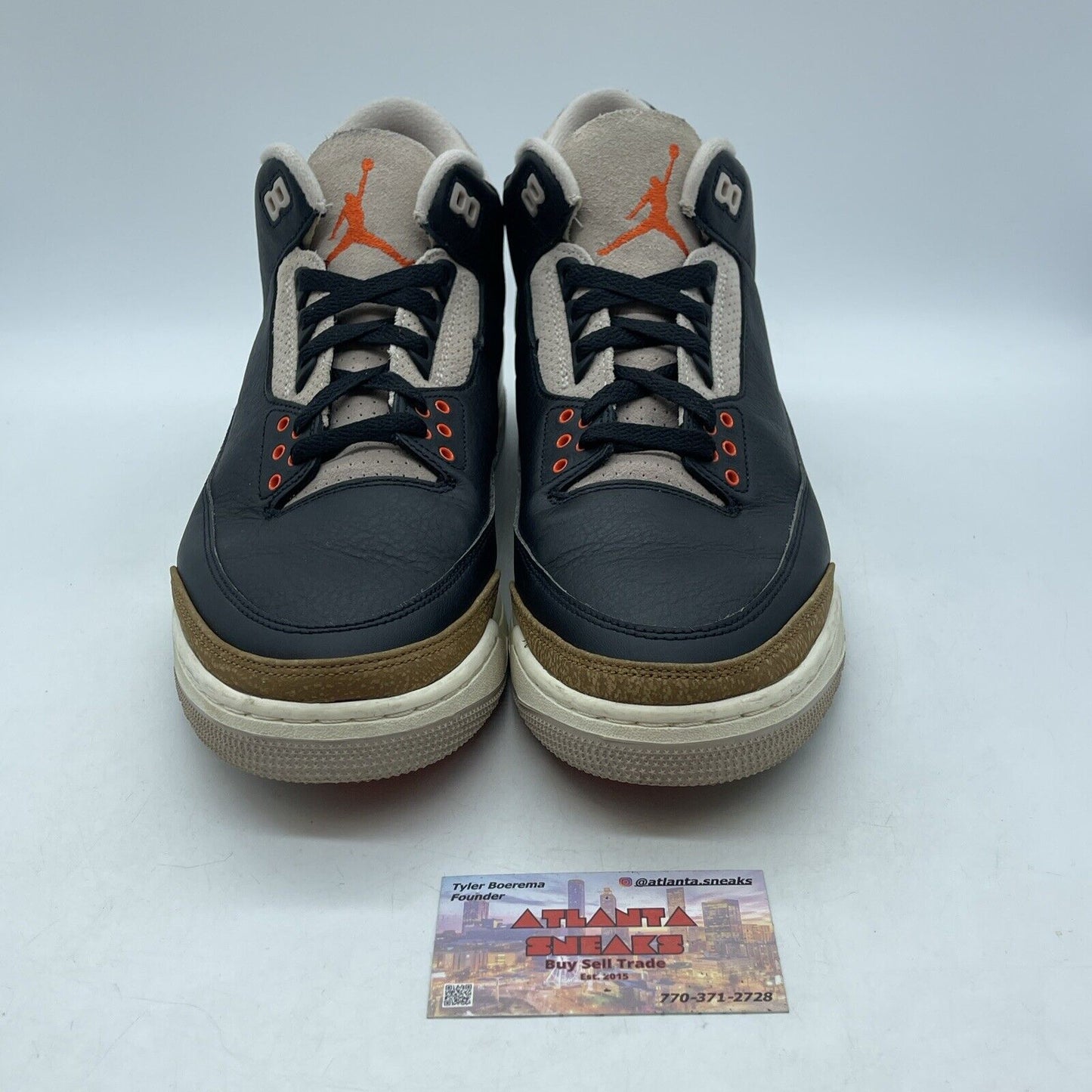 Size 12 - Jordan 3 Retro Desert Elephant Black Leather Brown Suede (CT8532-008)